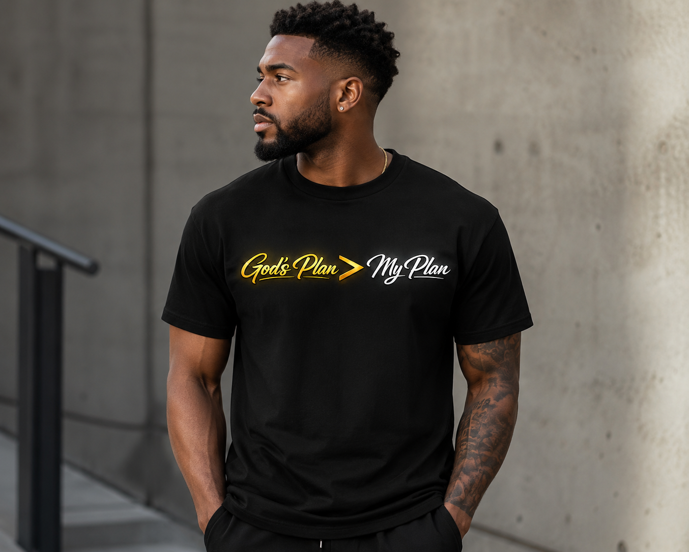 God's Plan > My Plan T-Shirt — Inspirational Faith Graphic Tee