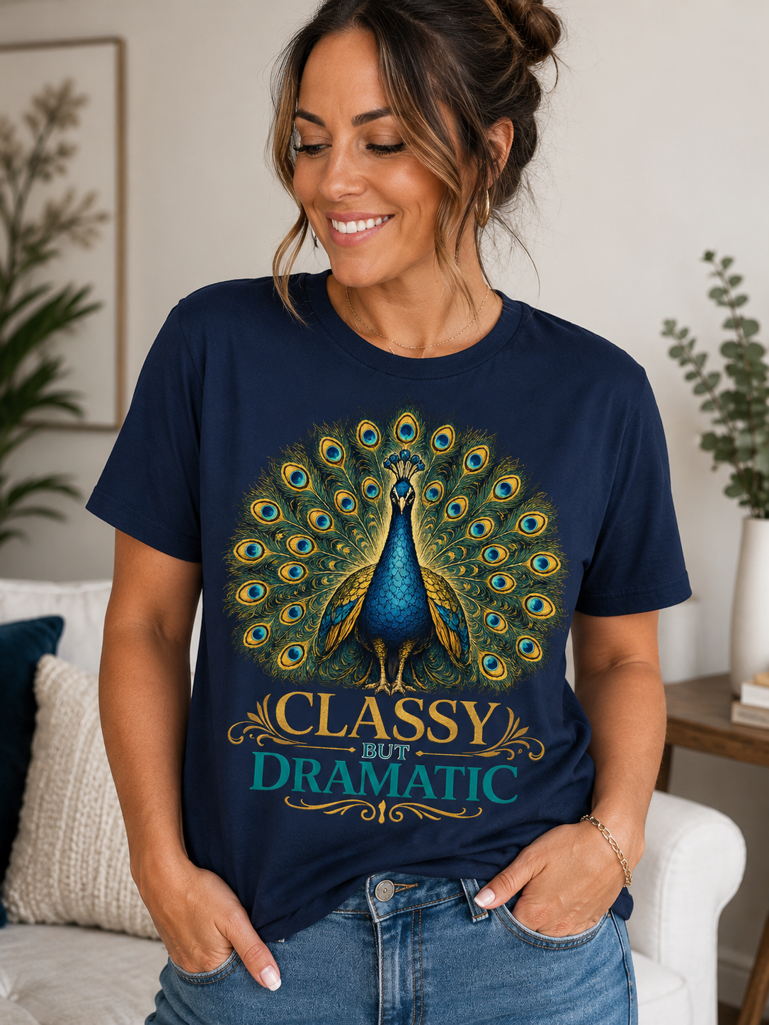 Peacock 'Classy But Dramatic' Graphic Tee