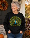 Peacock Pride Crewneck Sweatshirt — Vintage Peacock Feather Graphic