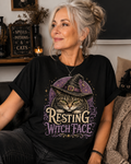 Witch Cat T‑Shirt — "Resting Witch Face" Graphic Tee