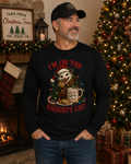 Long Sleeve Tee — "I’m On The Naughty List" possum Christmas Shirt