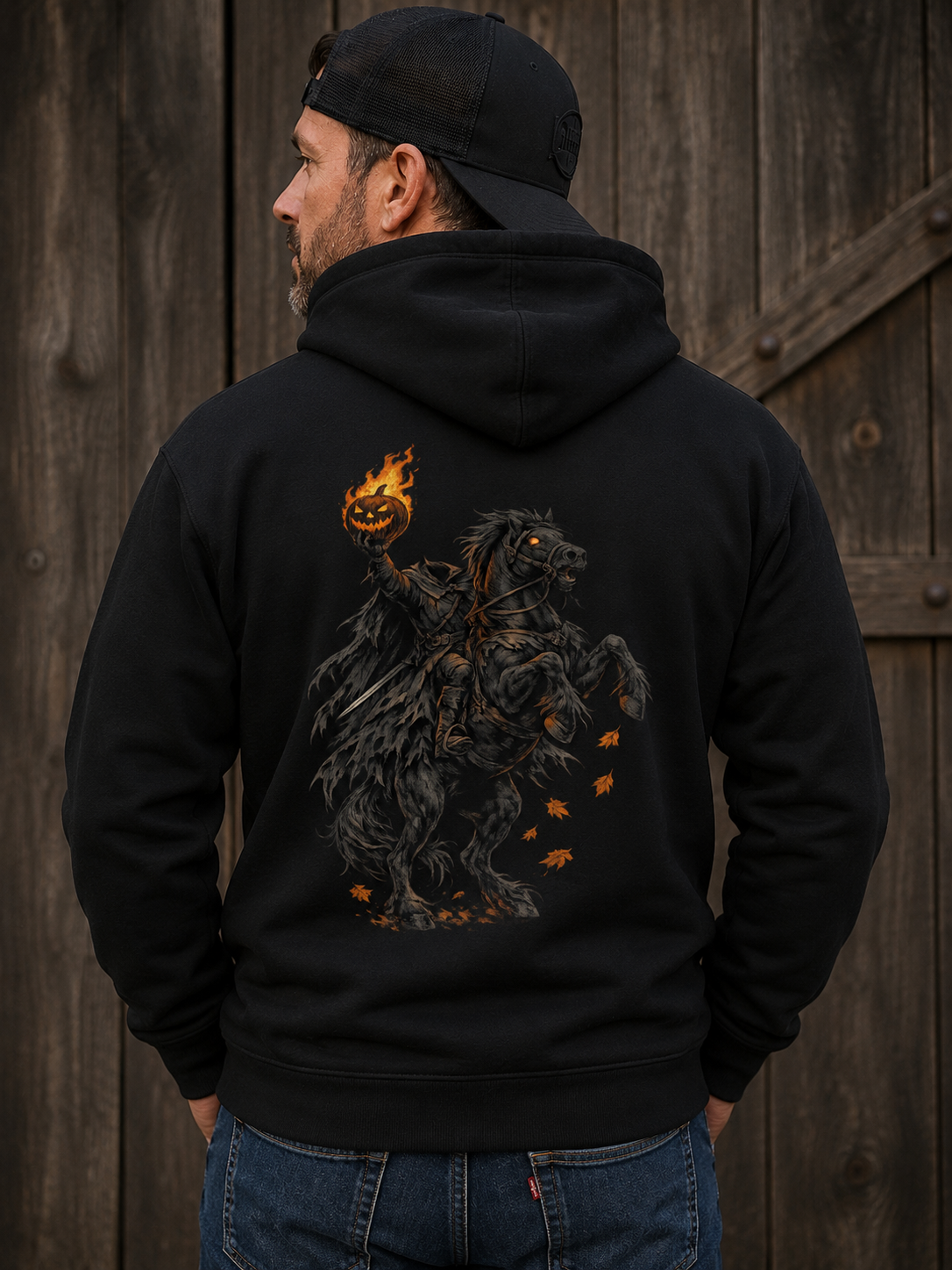Headless Horseman Hoodie — Halloween Horror Graphic Hoodie