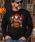 Creepy Clown Pumpkin Long Sleeve Tee