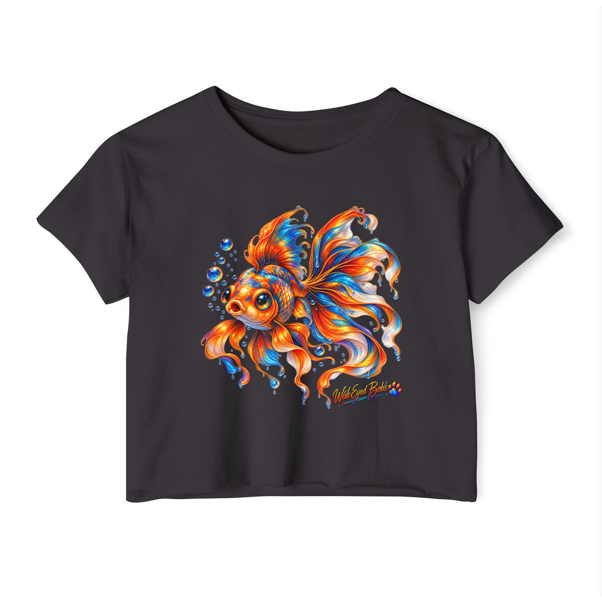 Goldfish Festival Crop Top – Colorful Aquatic Art Women's Crop Tee
