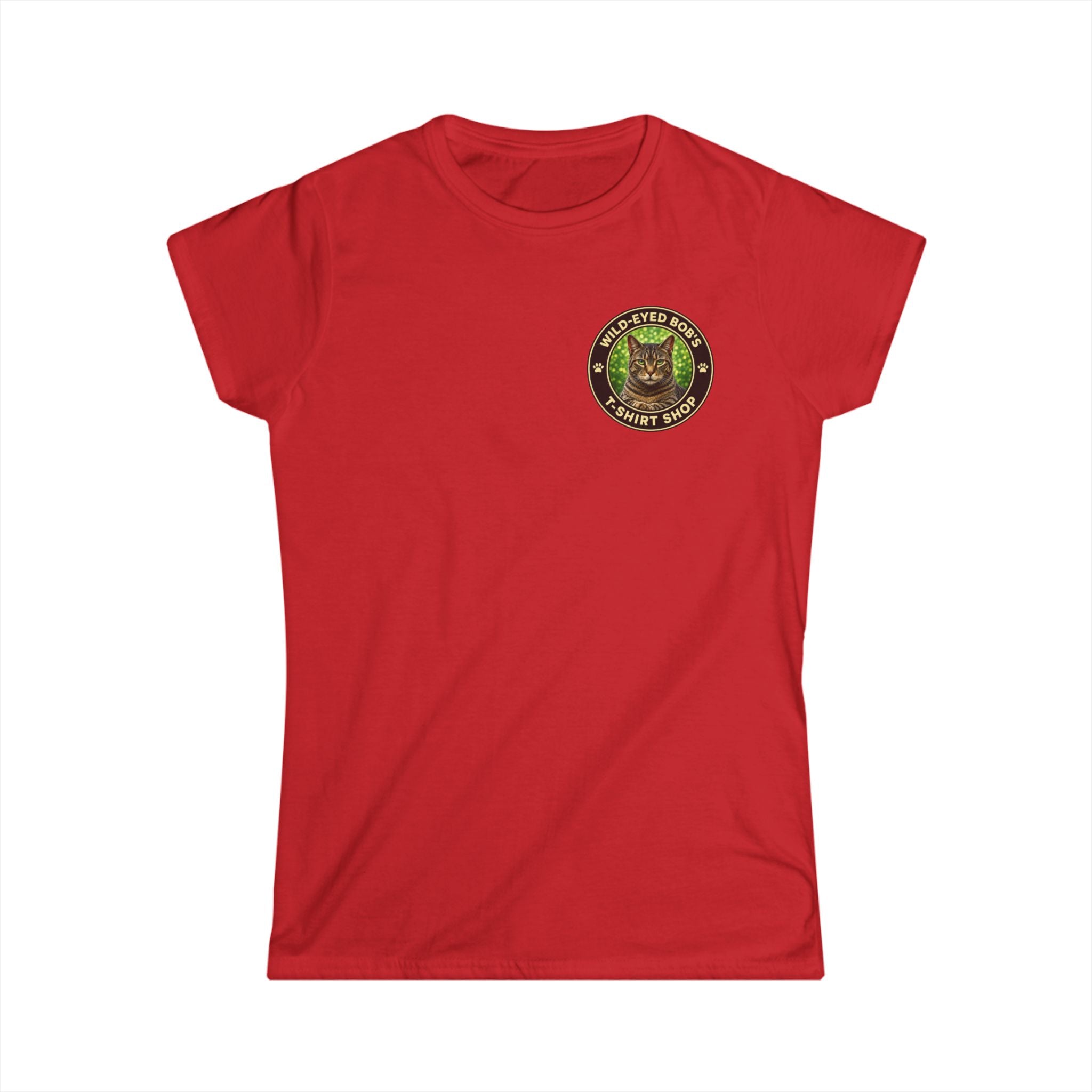 "Wild-Eyed Bob's T-Shirt Shop" Cat Logo Tee