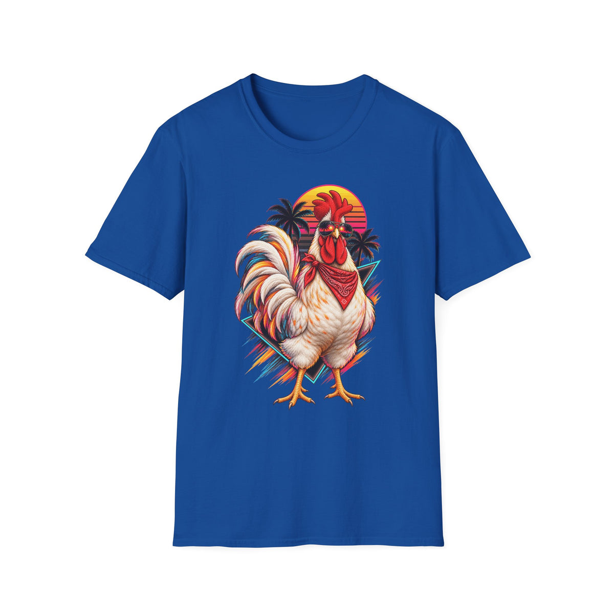 Rooster Sunset T-Shirt — Tropical Rooster Graphic Tee