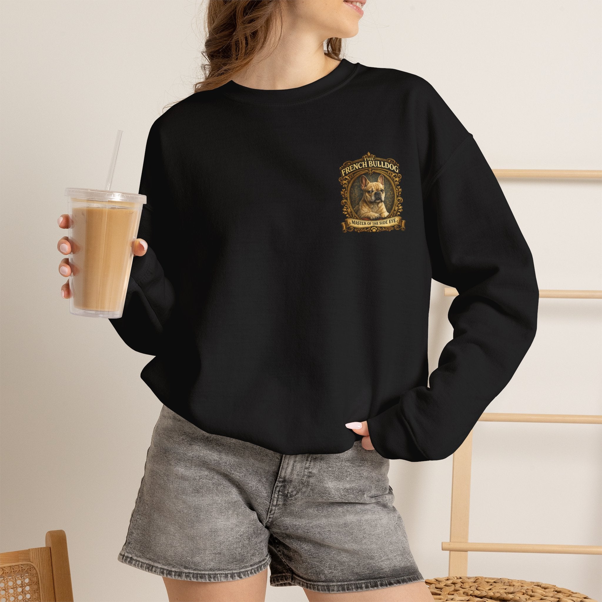 French Bulldog Sweatshirt — "Master of the Side Eye" Vintage-Style Crewneck