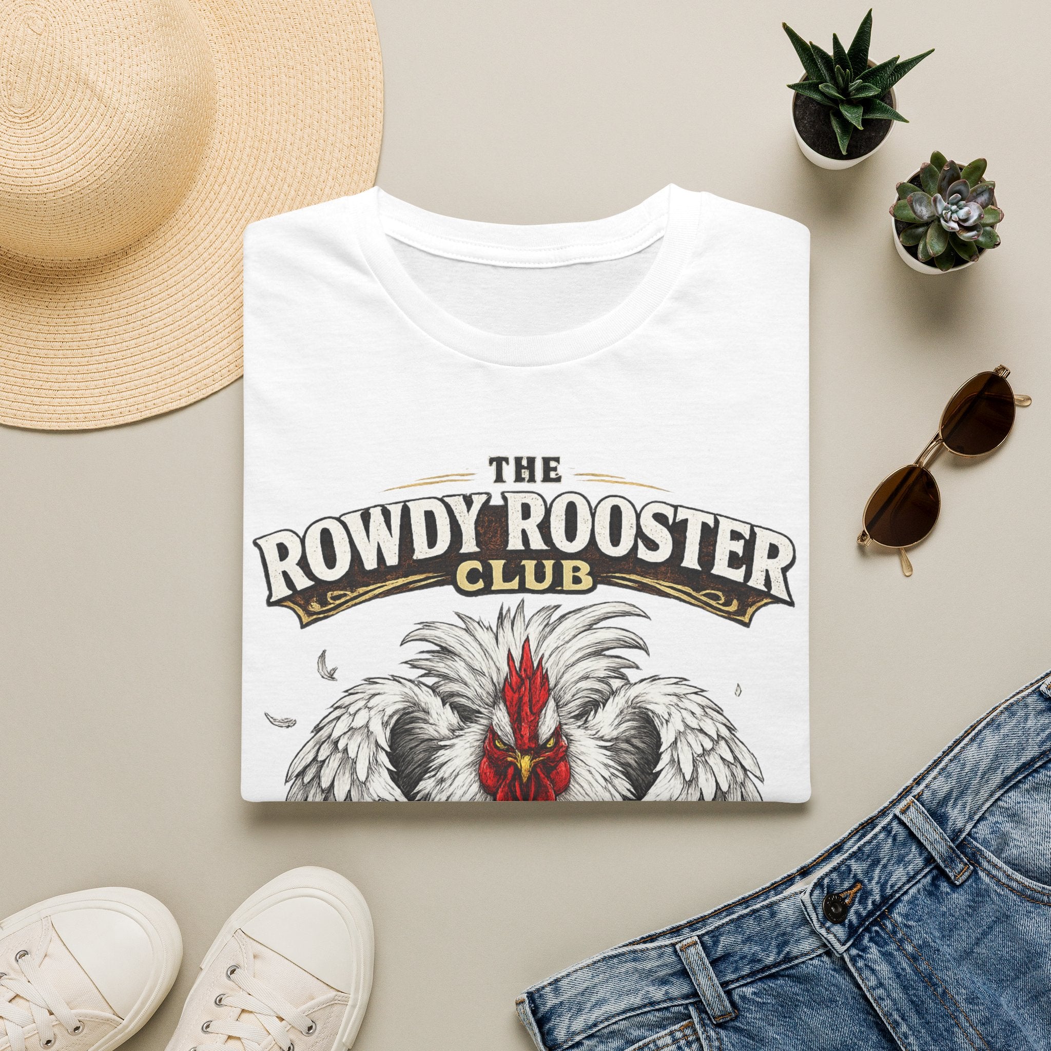 Rooster - Rowdy Rooster Club T-Shirt — 'Meetings Held at Sunrise' Graphic Tee