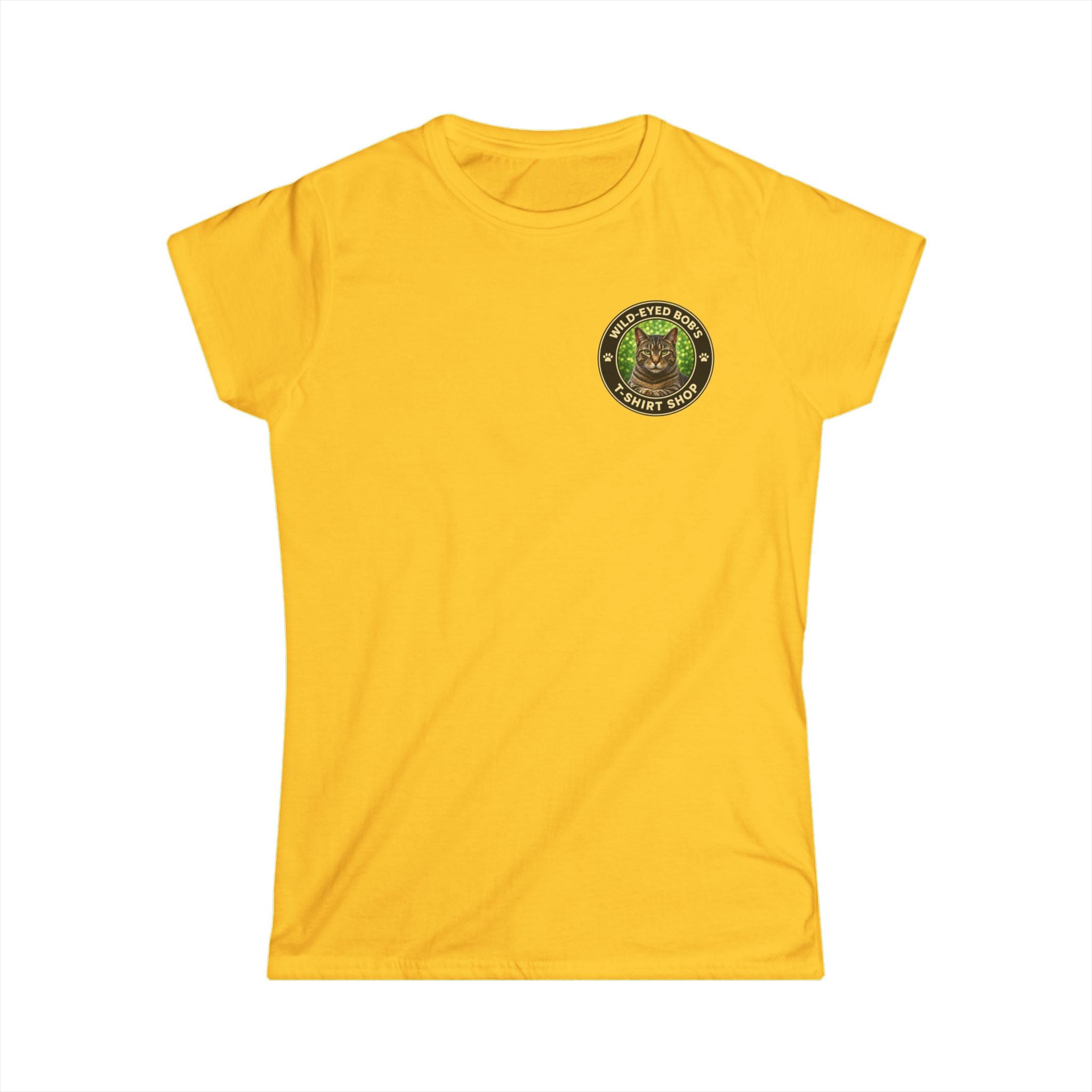 "Wild-Eyed Bob's T-Shirt Shop" Cat Logo Tee
