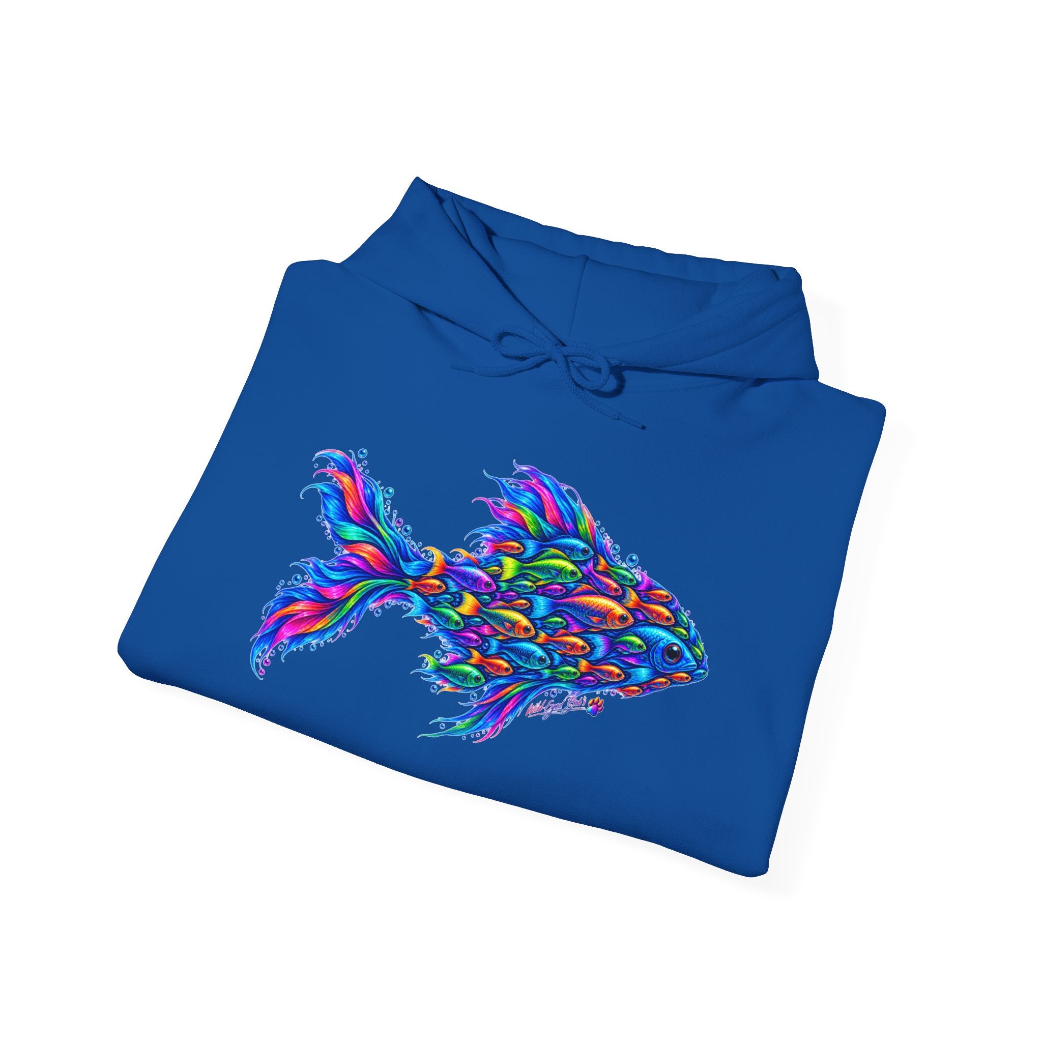 Fish Hoodie — Colorful Abstract Fish Graphic Pullover