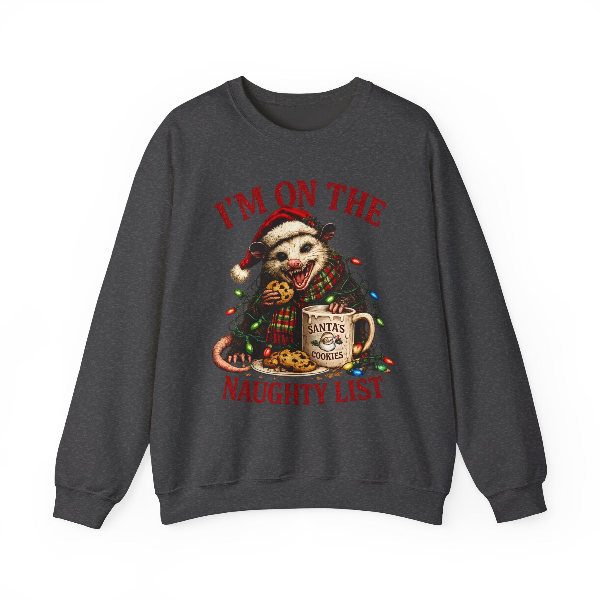 Sweatshirt - "I'm On The Naughty List" possum Christmas Crewneck