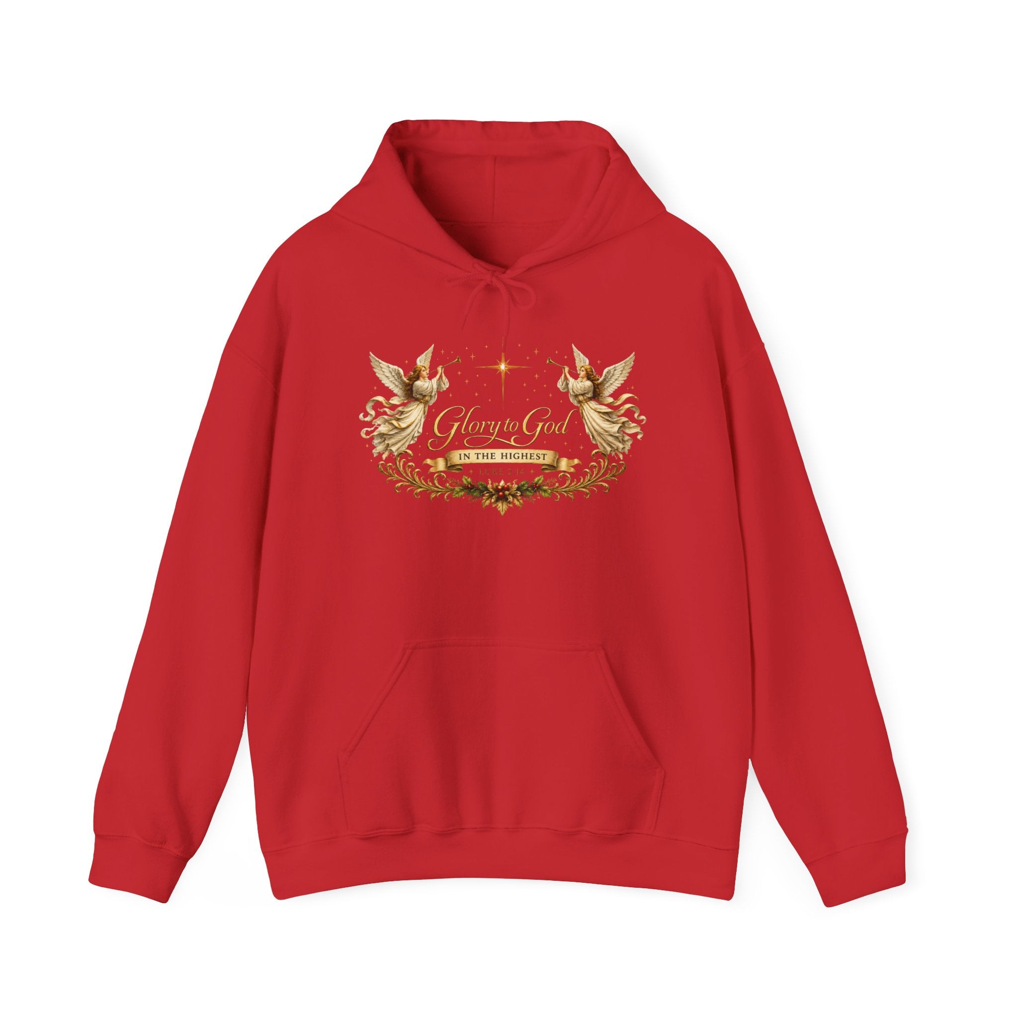 Glory to God Hoodie – Angelic Christmas Religious Sweatshirt