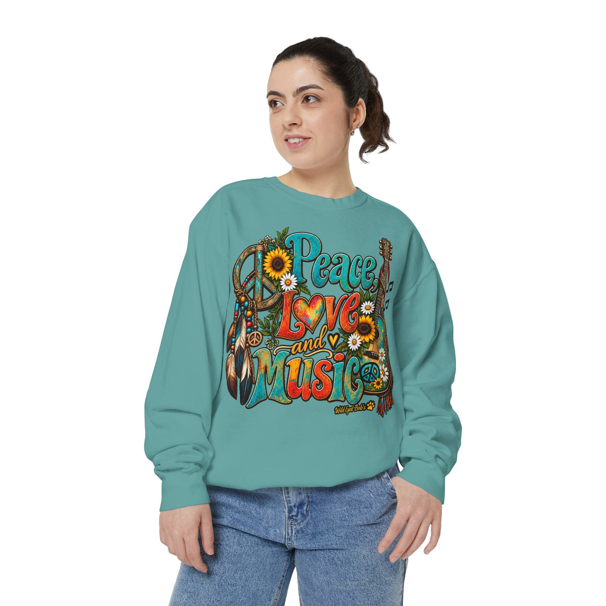 Peace Love and Music -Boho Sweatshirt