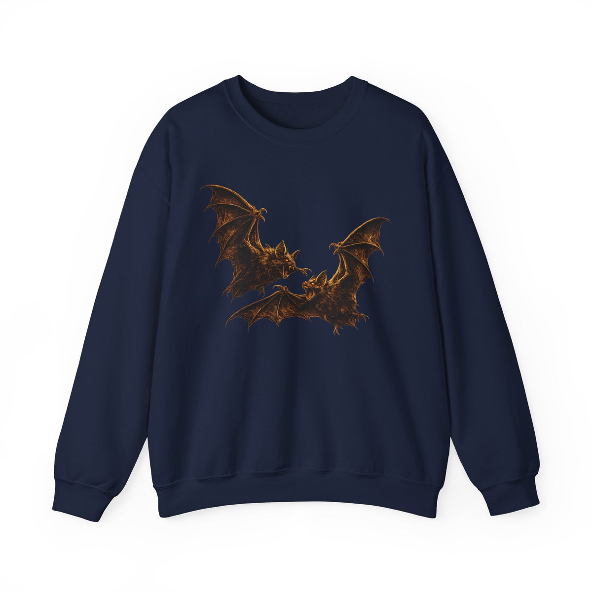 Bat Flight Crewneck Sweatshirt – Bat Battle Goth-holloween Graphic
