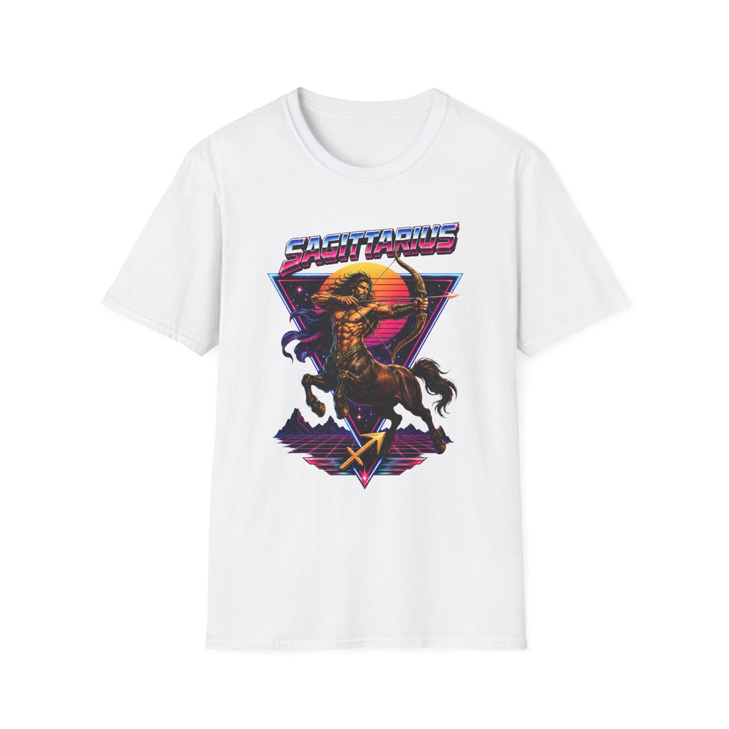 Sagittarius Archer T-Shirt — Retro Neon Zodiac Tee