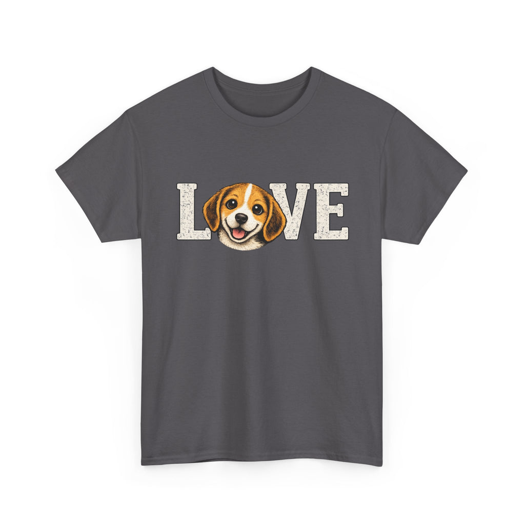 Beagle Love T-Shirt — Cute Dog Face "LOVE" Tee for Dog Lovers