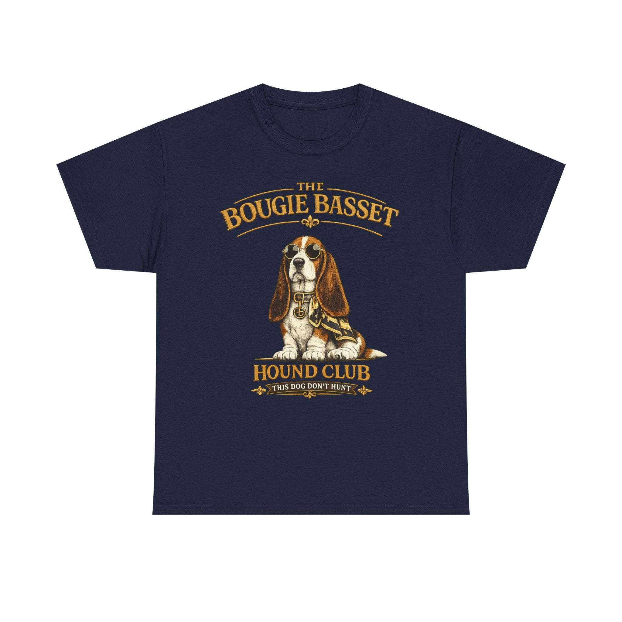 Basset Hound Club T-Shirt – Cute Vintage Basset Hound Graphic Tee " The Bougie Bassett hound Club"