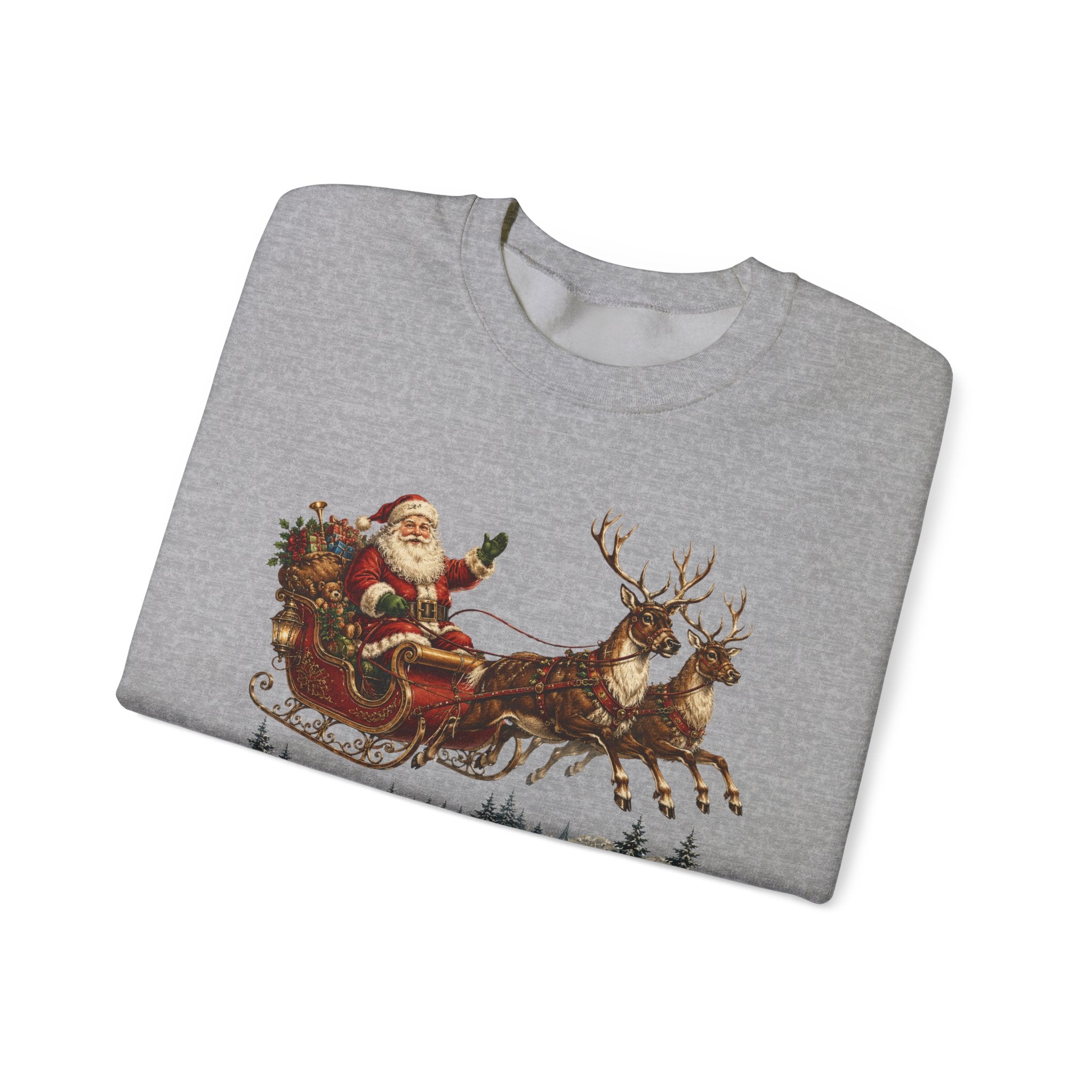 Vintage Santa Sleigh Crewneck Sweatshirt