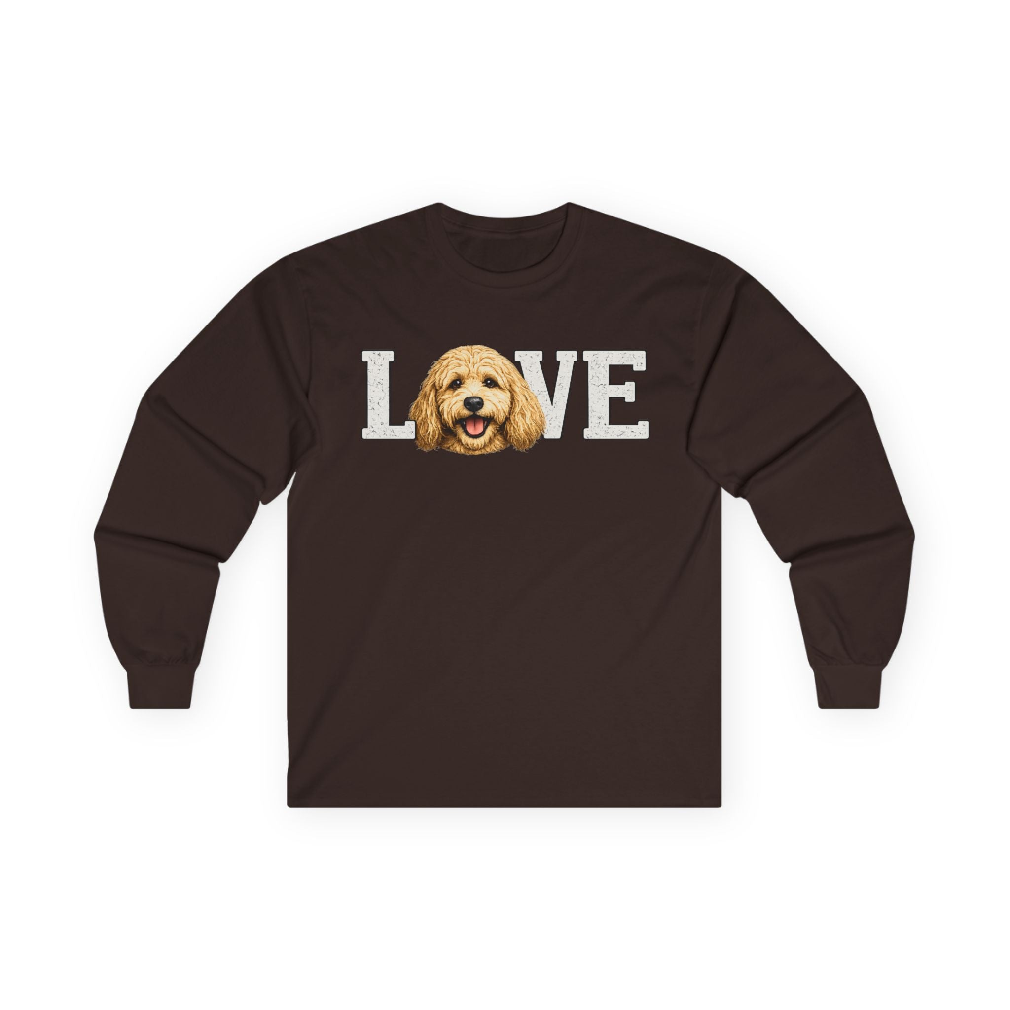 Golden Doodle 'LOVE' Long Sleeve Tee – Dog Mom/Dad Pet Lover Shirt