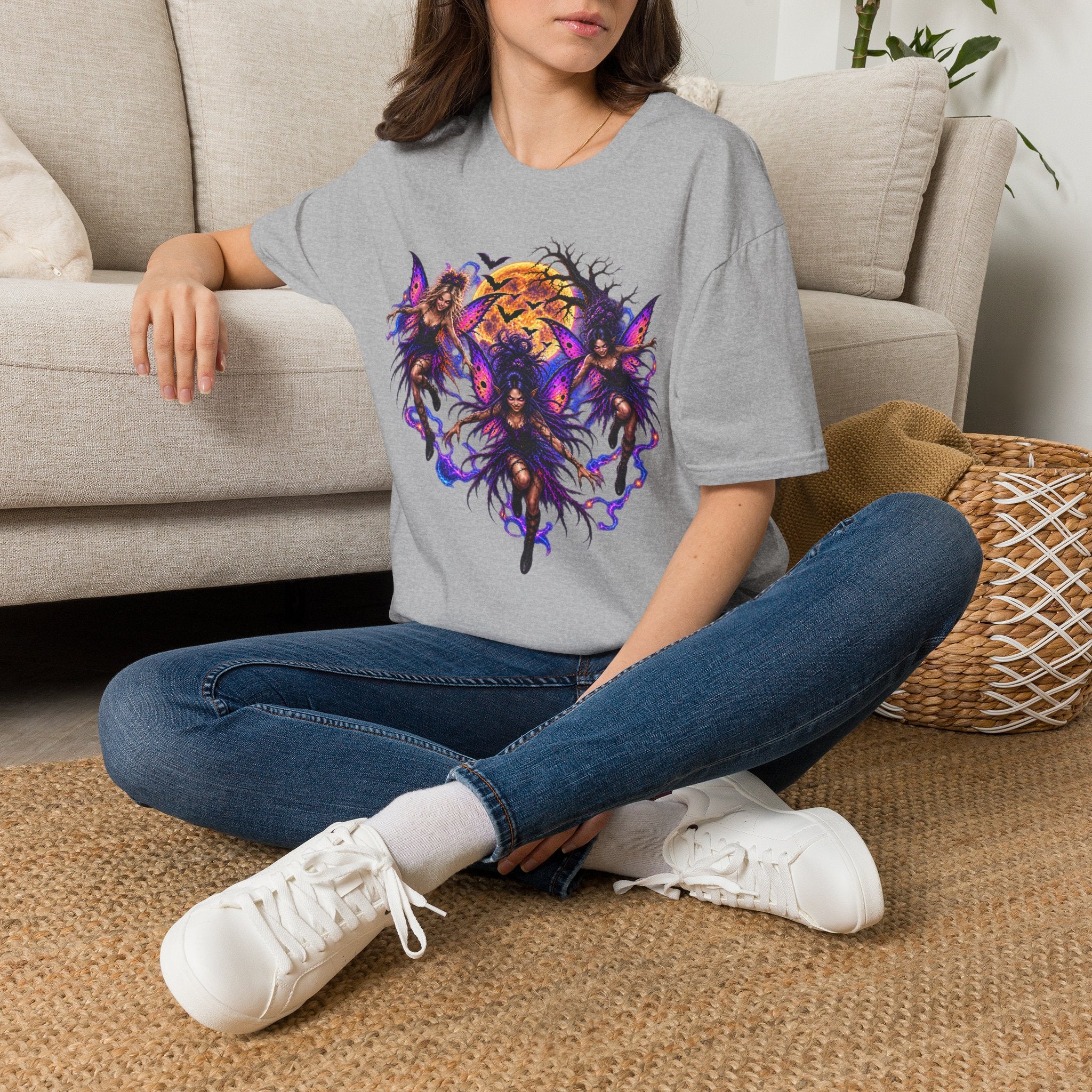 Fairy Moon Tee — Mystical Butterfly Faeries Graphic T-Shirt