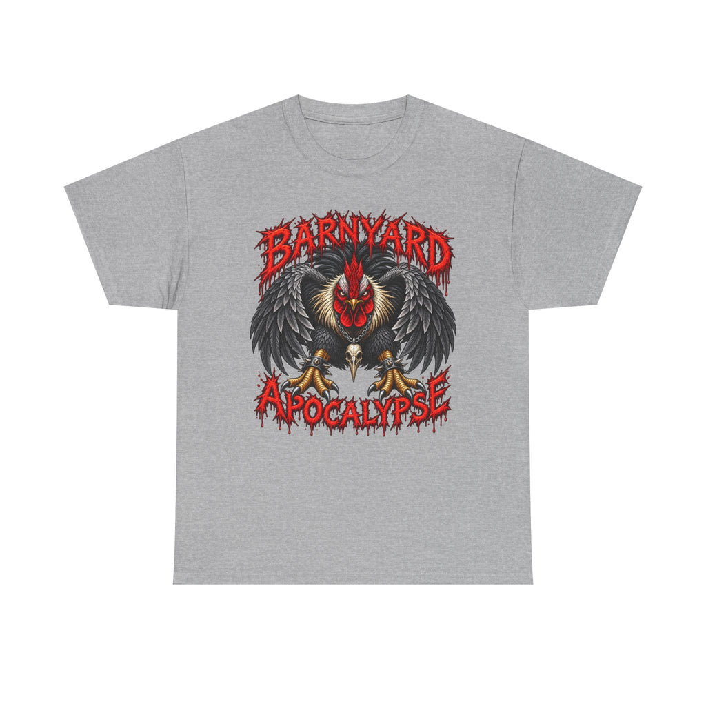 Barnyard Apocalypse Graphic Tee — Dark Rooster Horror Farm Shirt