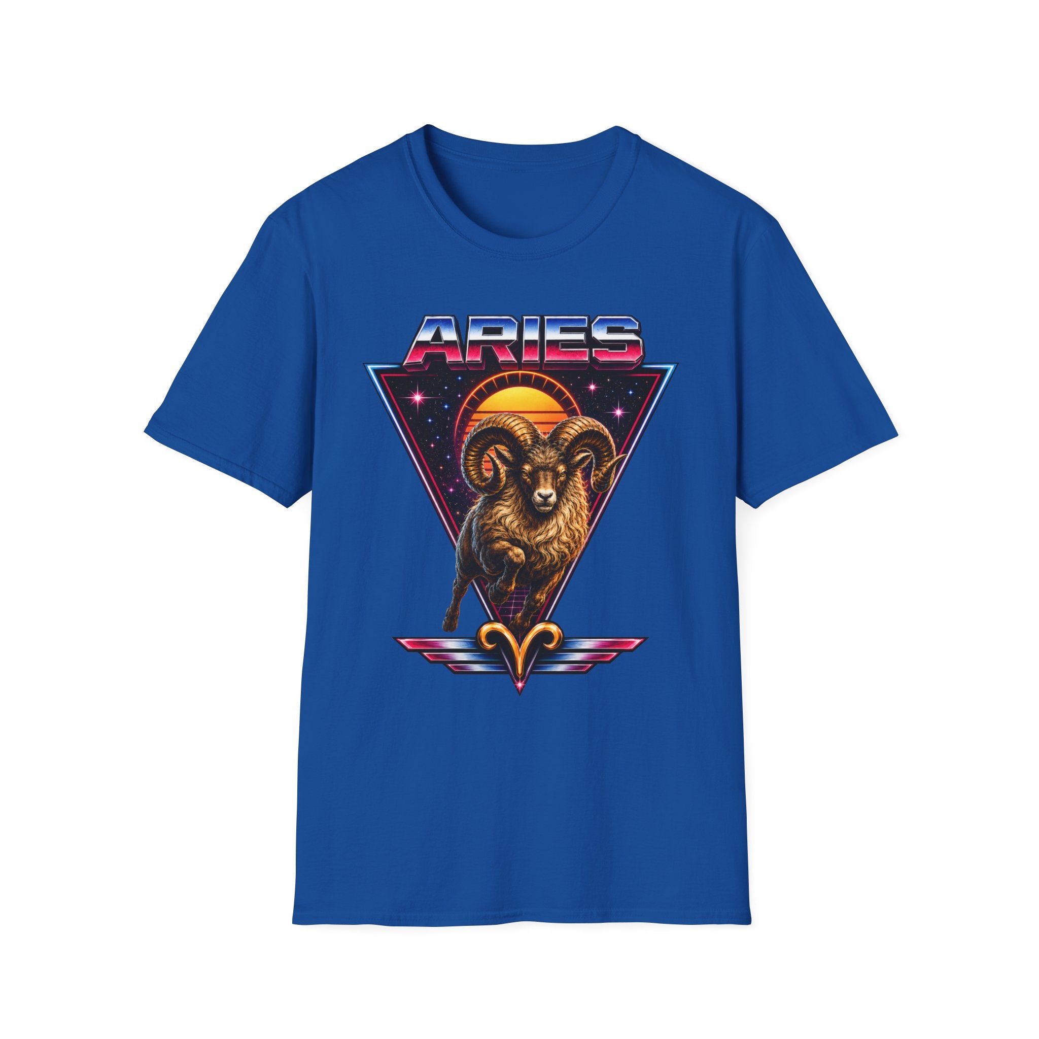 Aries 80s style Zodiac T-Shirt — Retro Ram Graphic Tee