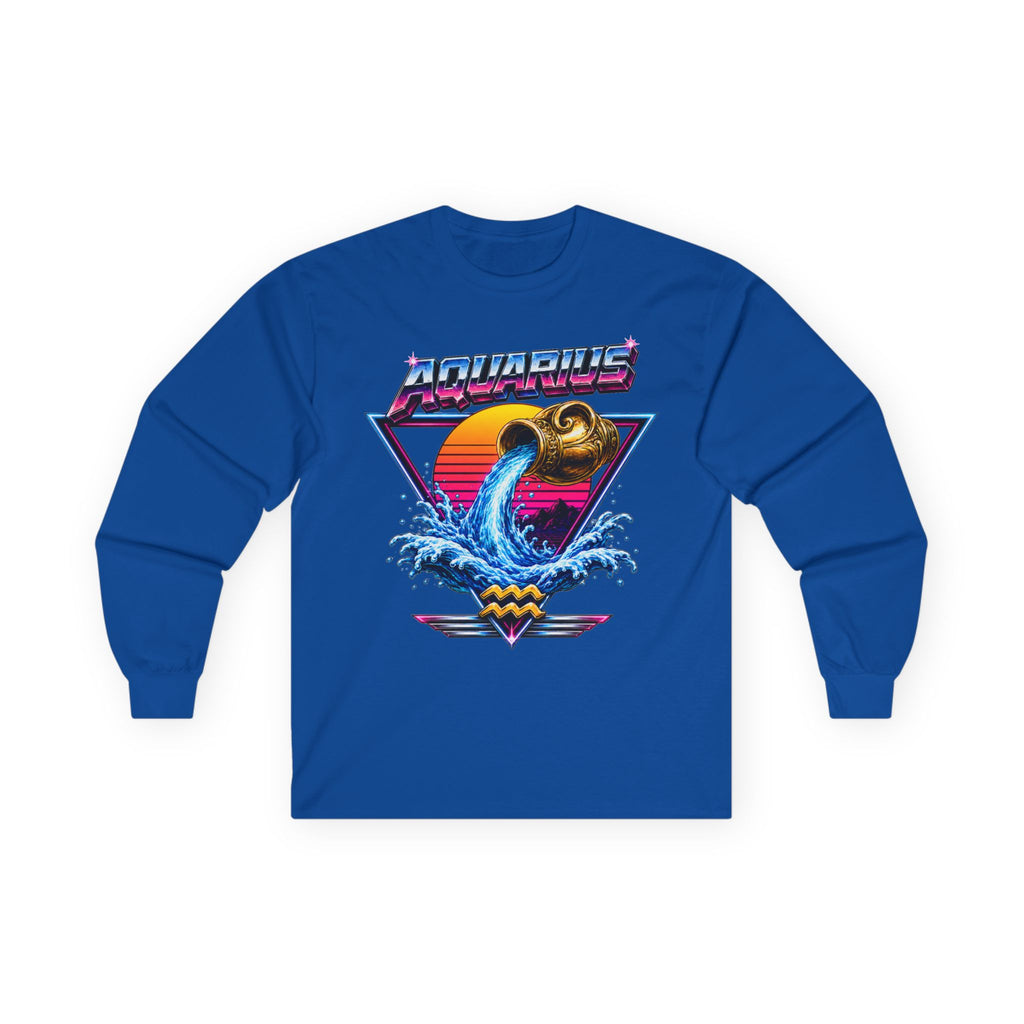 Aquarius Retro Wave Long Sleeve Tee