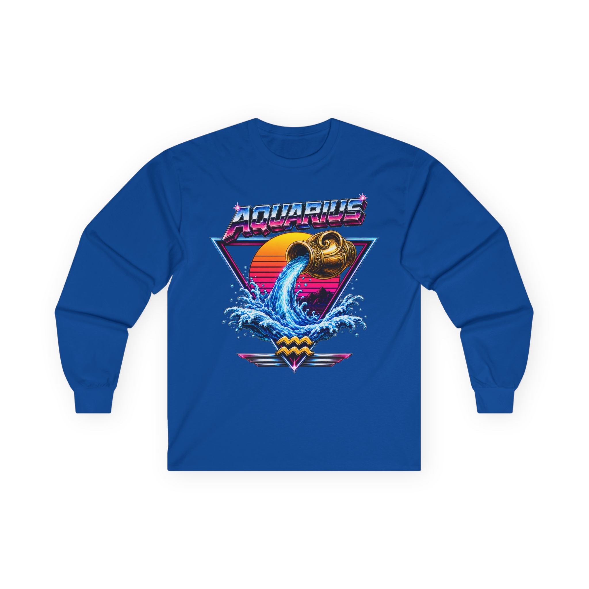 Aquarius Retro Wave Long Sleeve Tee
