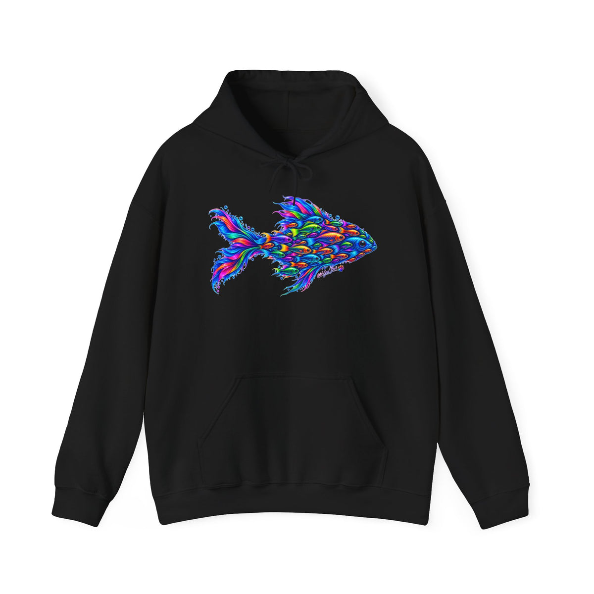 Fish Hoodie — Colorful Abstract Fish Graphic Pullover