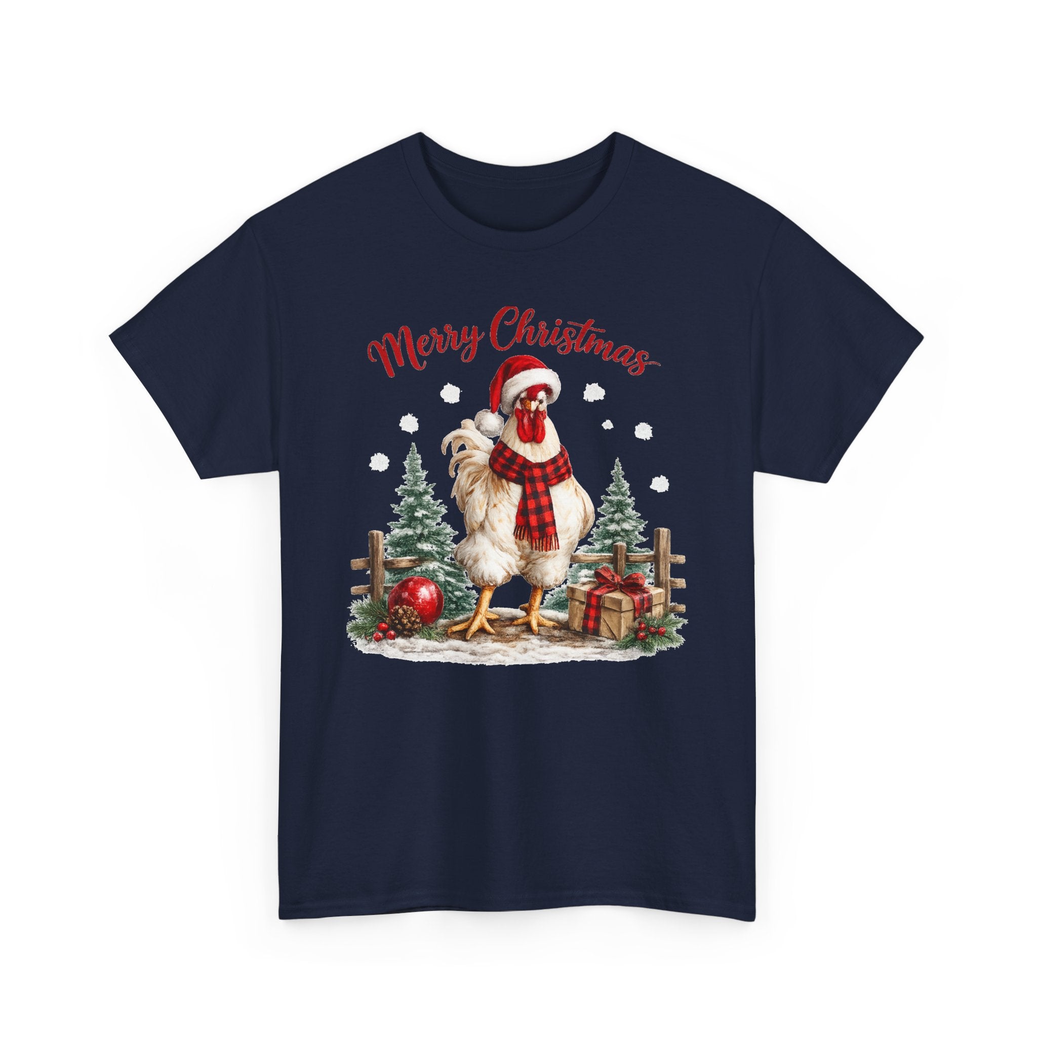 Christmas Rooster T‑Shirt – 'Merry Christmas' Festive Rooster Holiday Tee