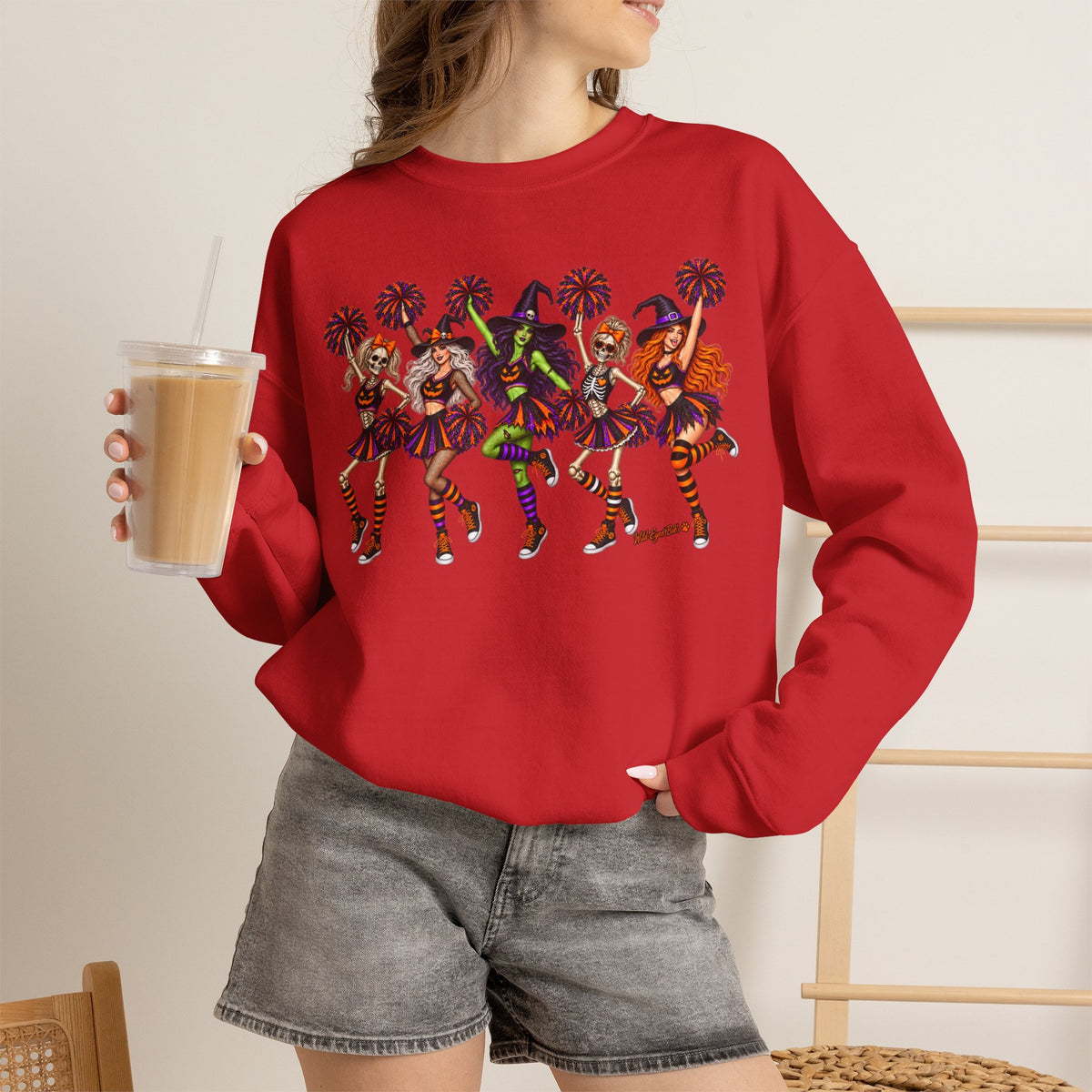 Cheer Squad Halloween Crewneck Sweatshirt