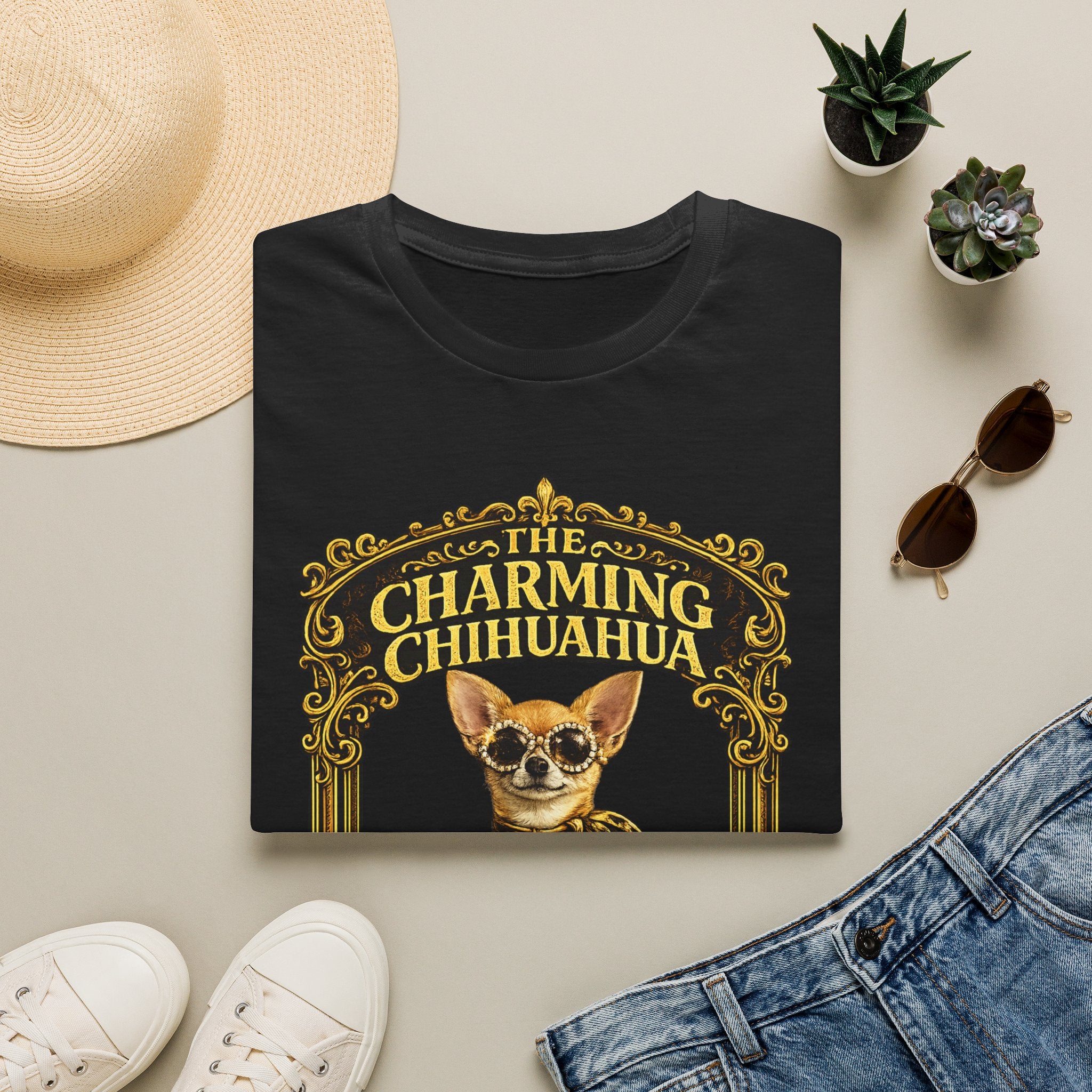Chihuahua T-Shirt — Vintage "Charming Chihuahua"  Graphic Tee