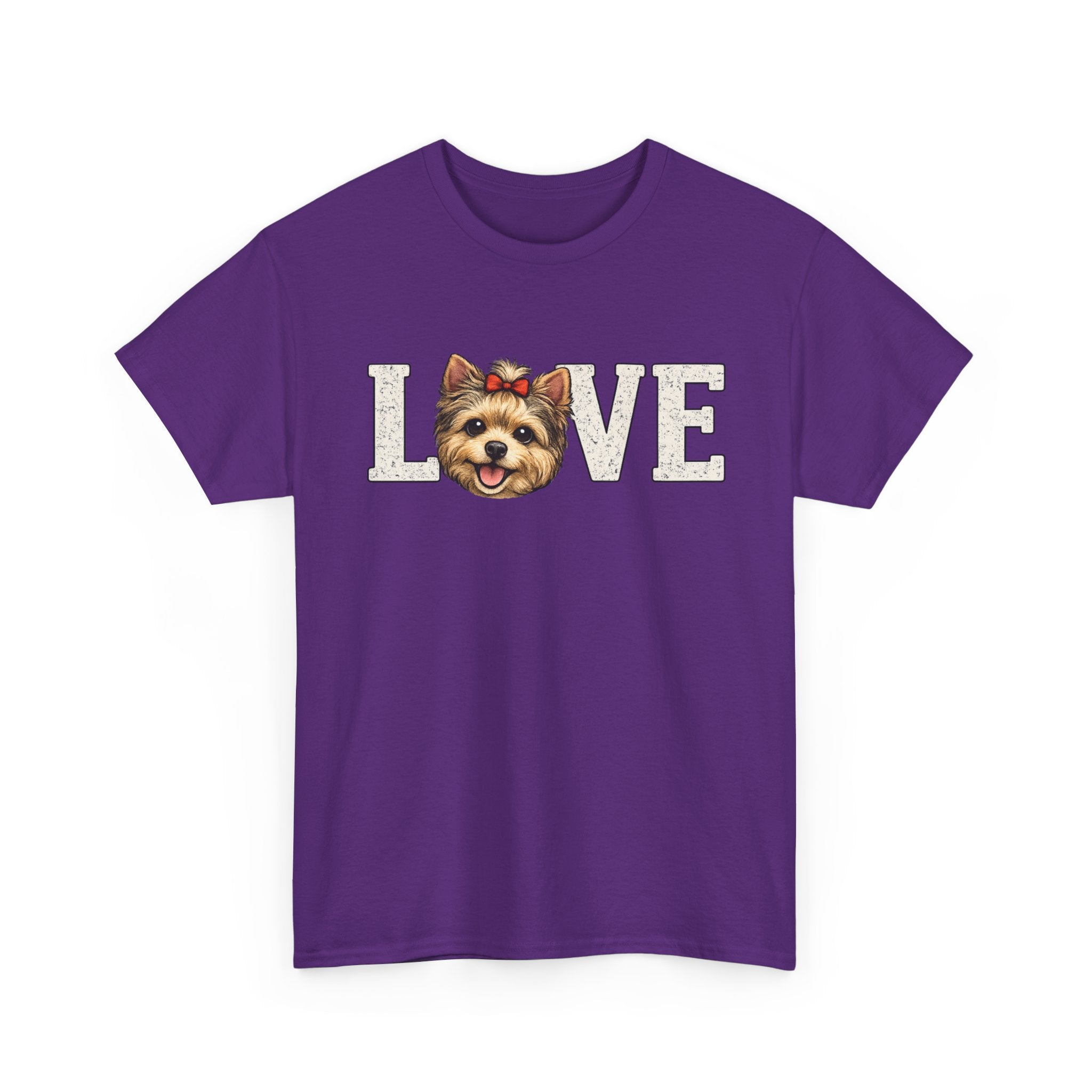 Love  Yorkie T‑Shirt — Cute Yorkie Face 'LOVE' Graphic Tee for Dog Lovers