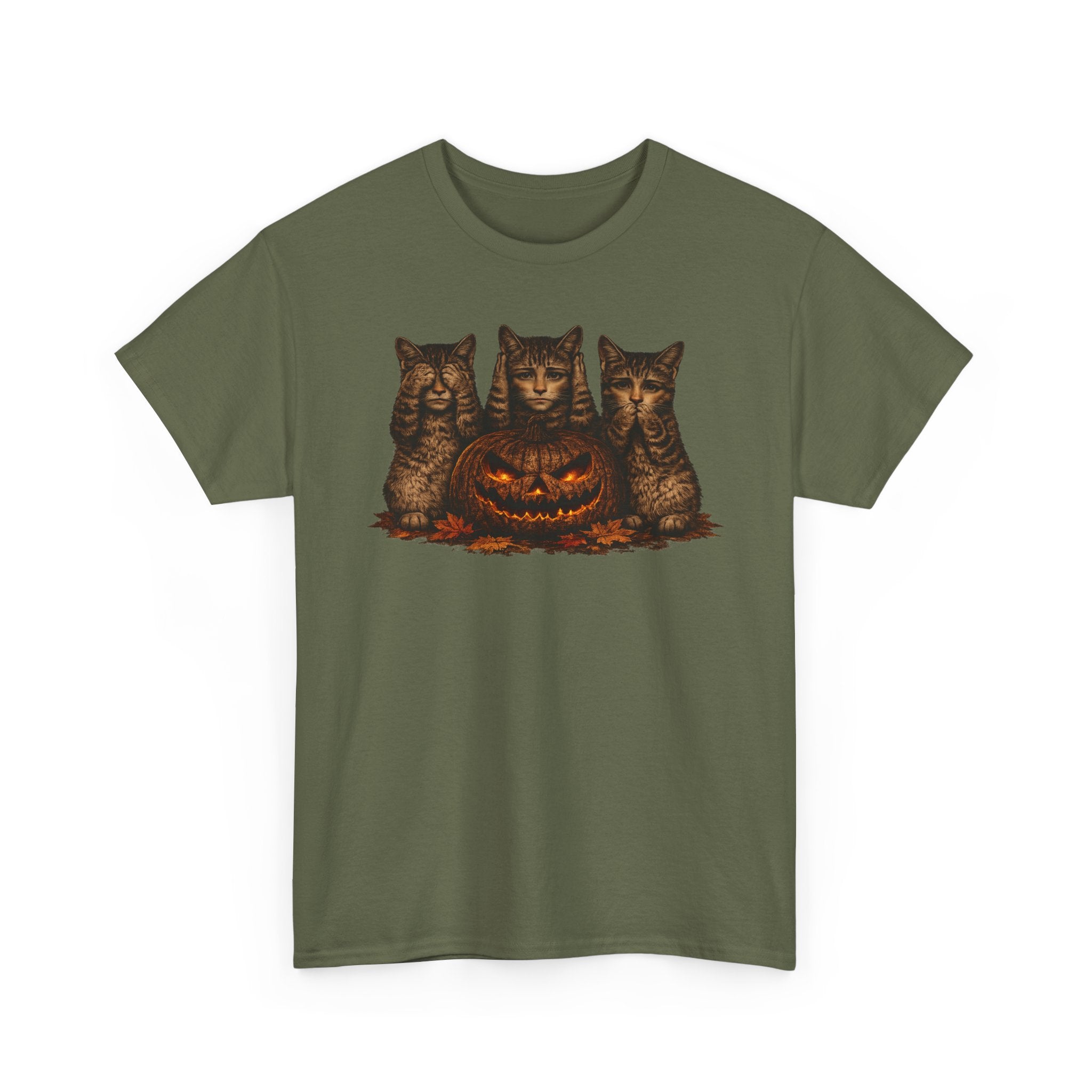 Anthropomorphic  Kittens & Jack-O'-Lantern Tee