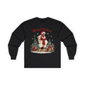 Christmas Rooster Long Sleeve Tee — “Merry Christmas” Holiday Duck with Scarf & Gifts