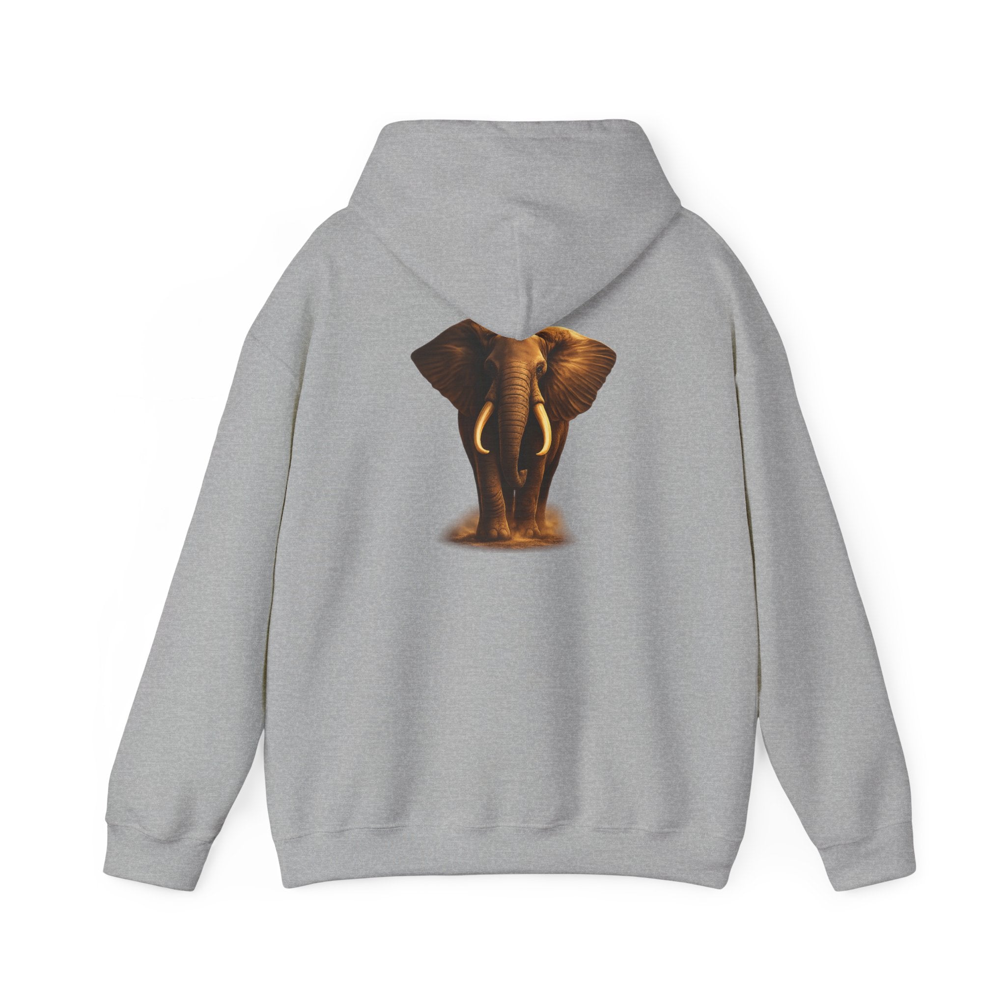 Elephant Portrait Hoodie — Majestic African Elephant Graphic Sweatshirt