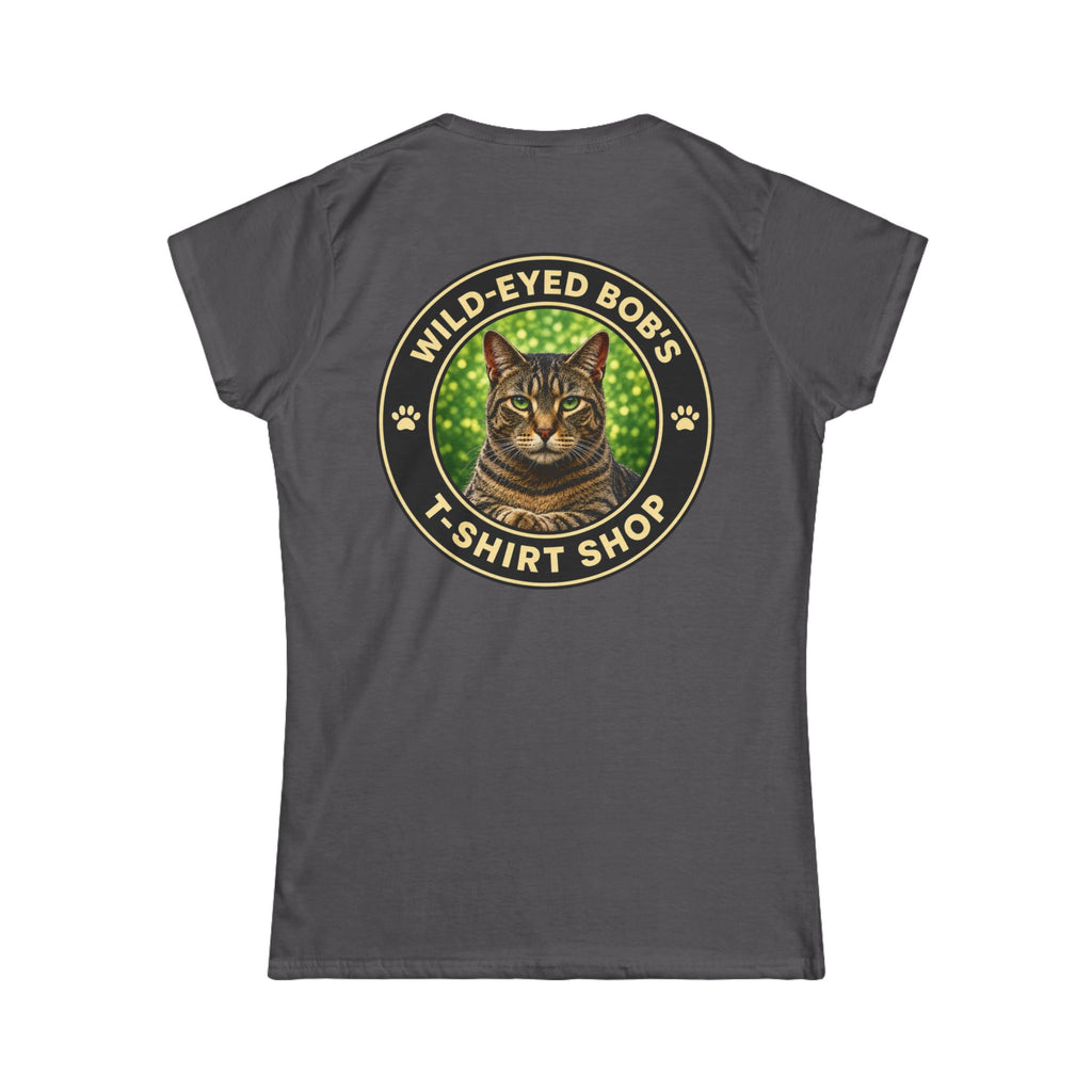 "Wild-Eyed Bob's T-Shirt Shop" Cat Logo Tee