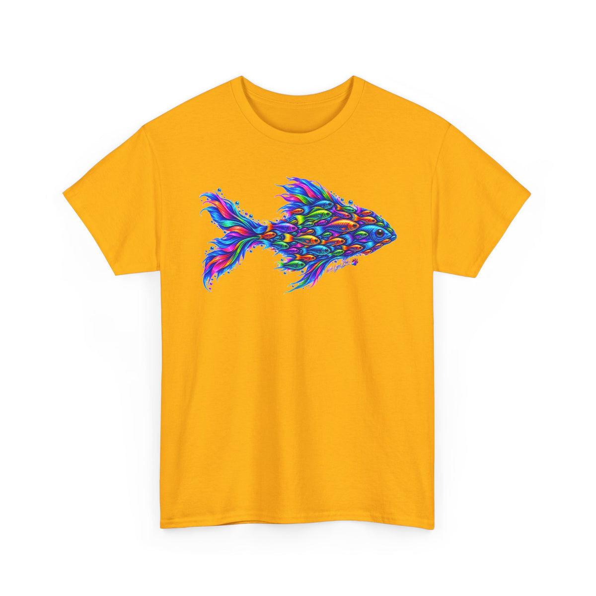 Colorful Fish Graphic Tee — Vibrant Ocean Art T-Shirt