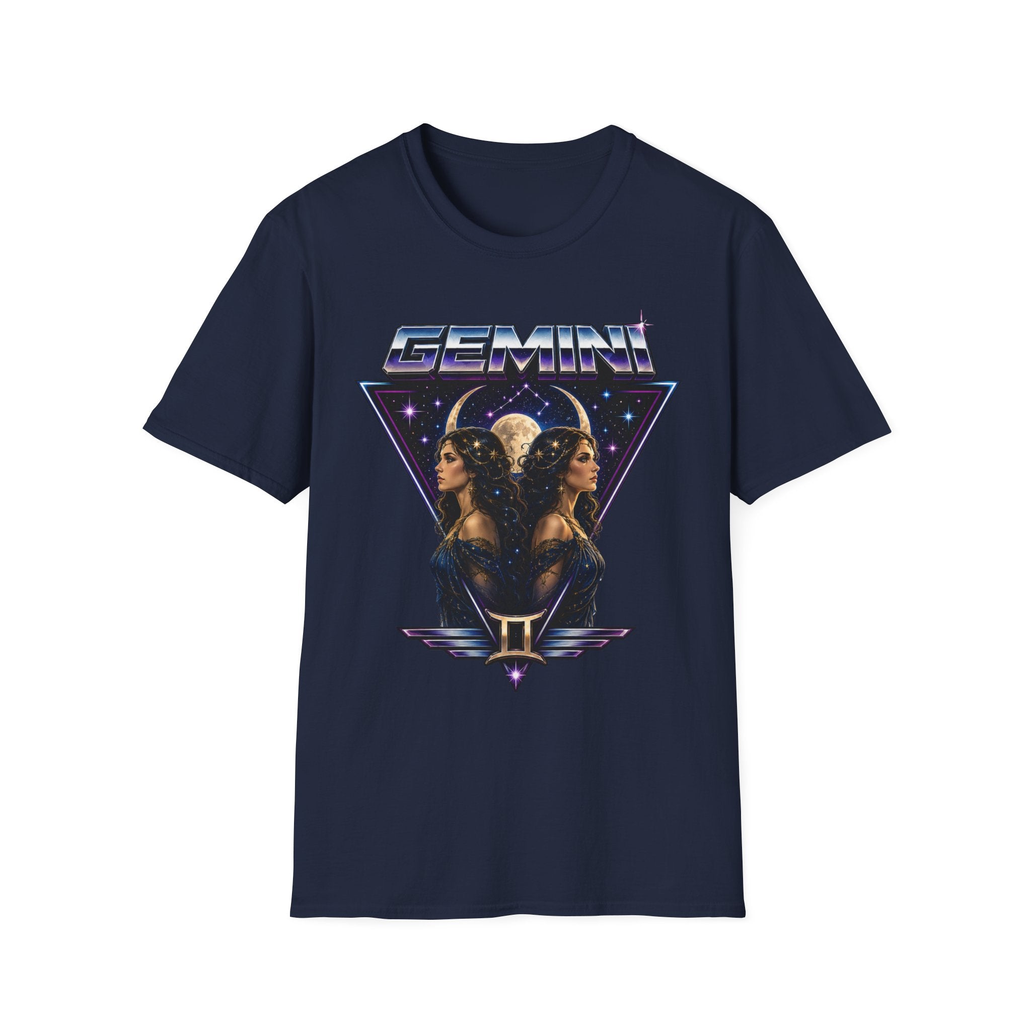 Gemini Zodiac T-Shirt — Retro Twin Constellation Graphic