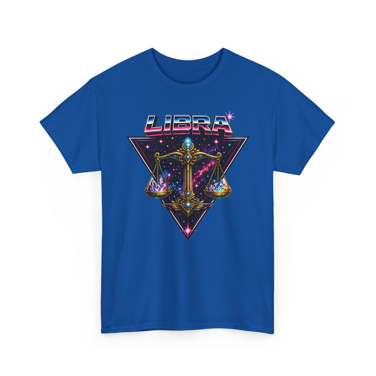 Libra Zodiac T‑Shirt — Retro Cosmic Scales Astrology Tee