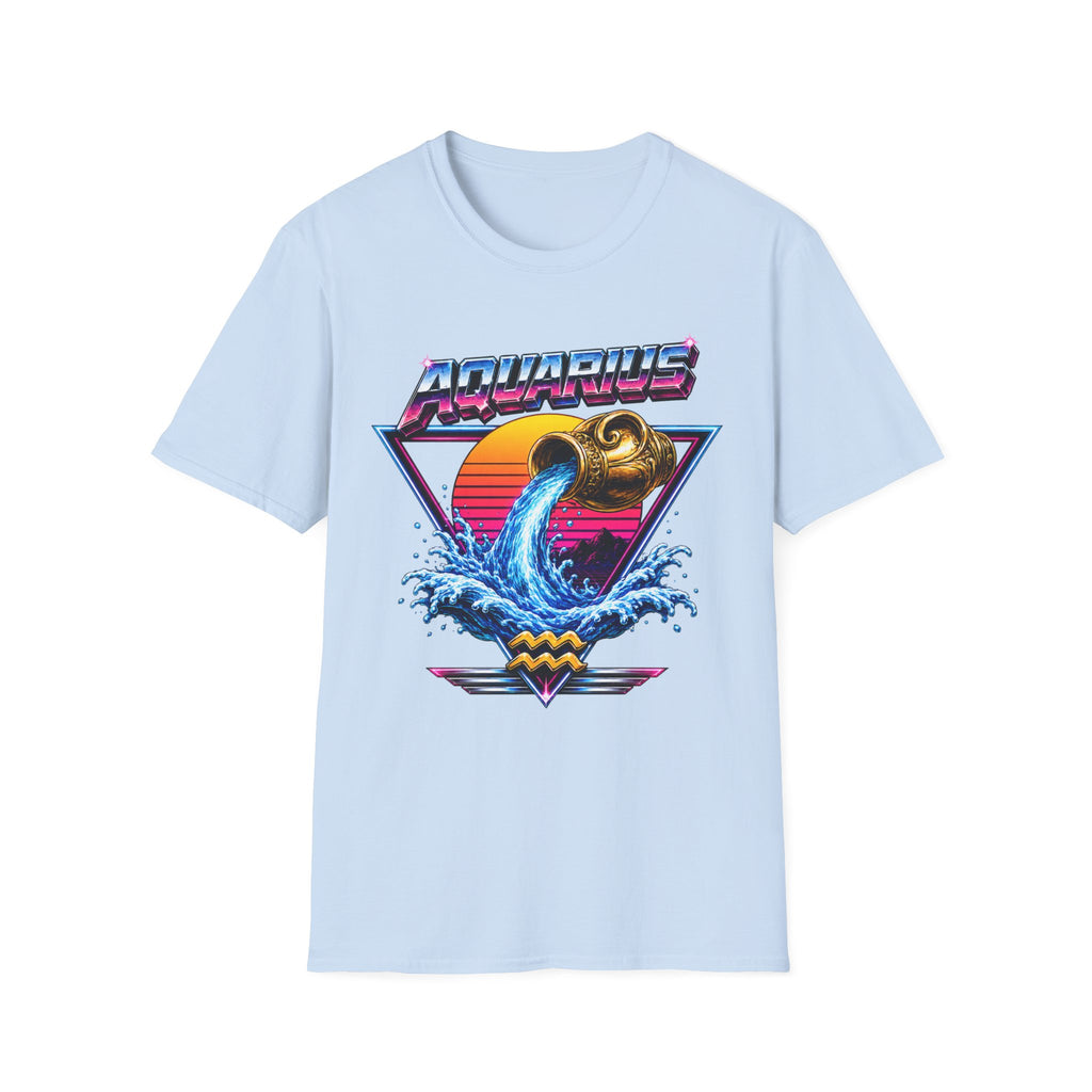 Aquarius Zodiac T‑Shirt — Retro Water Bearer Horoscope Tee