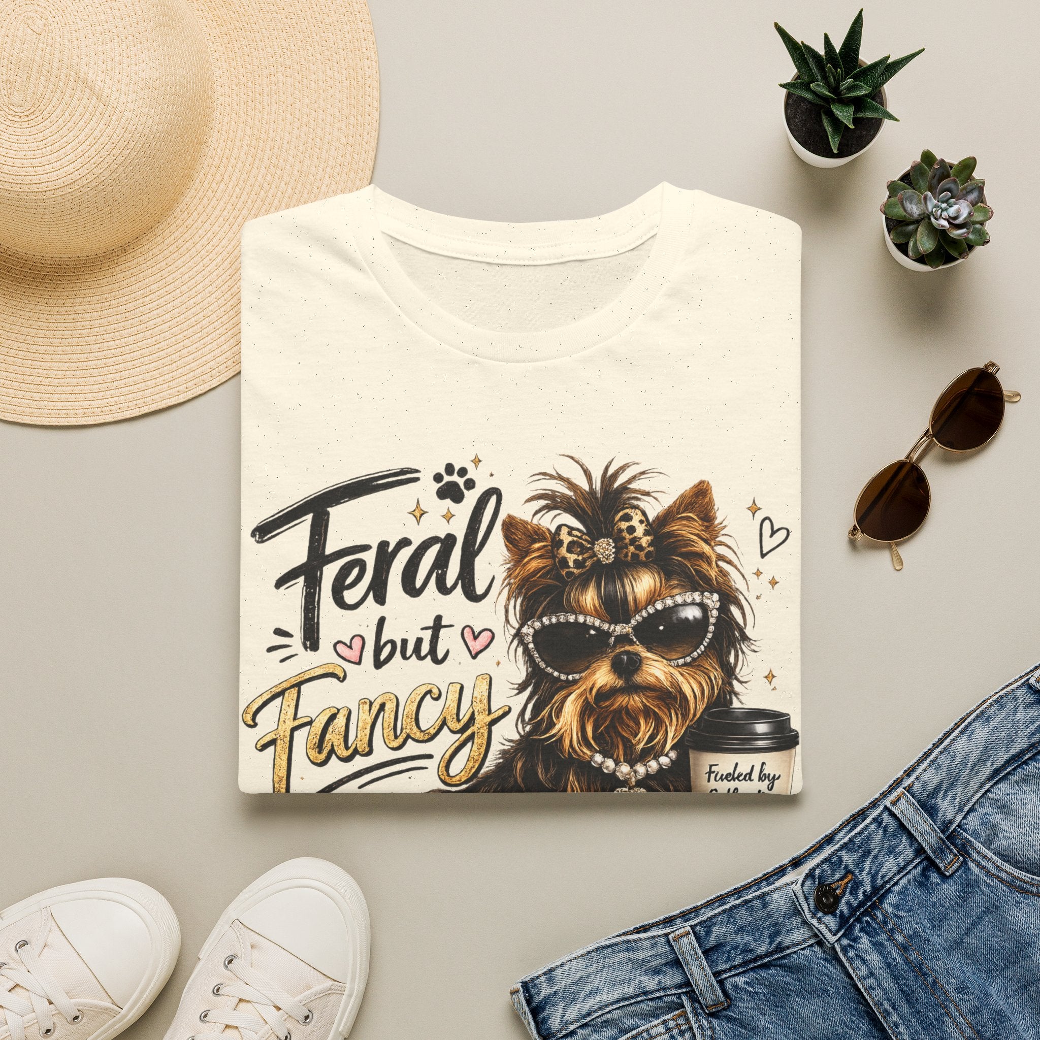 Feral But Fancy Yorkie T‑Shirt