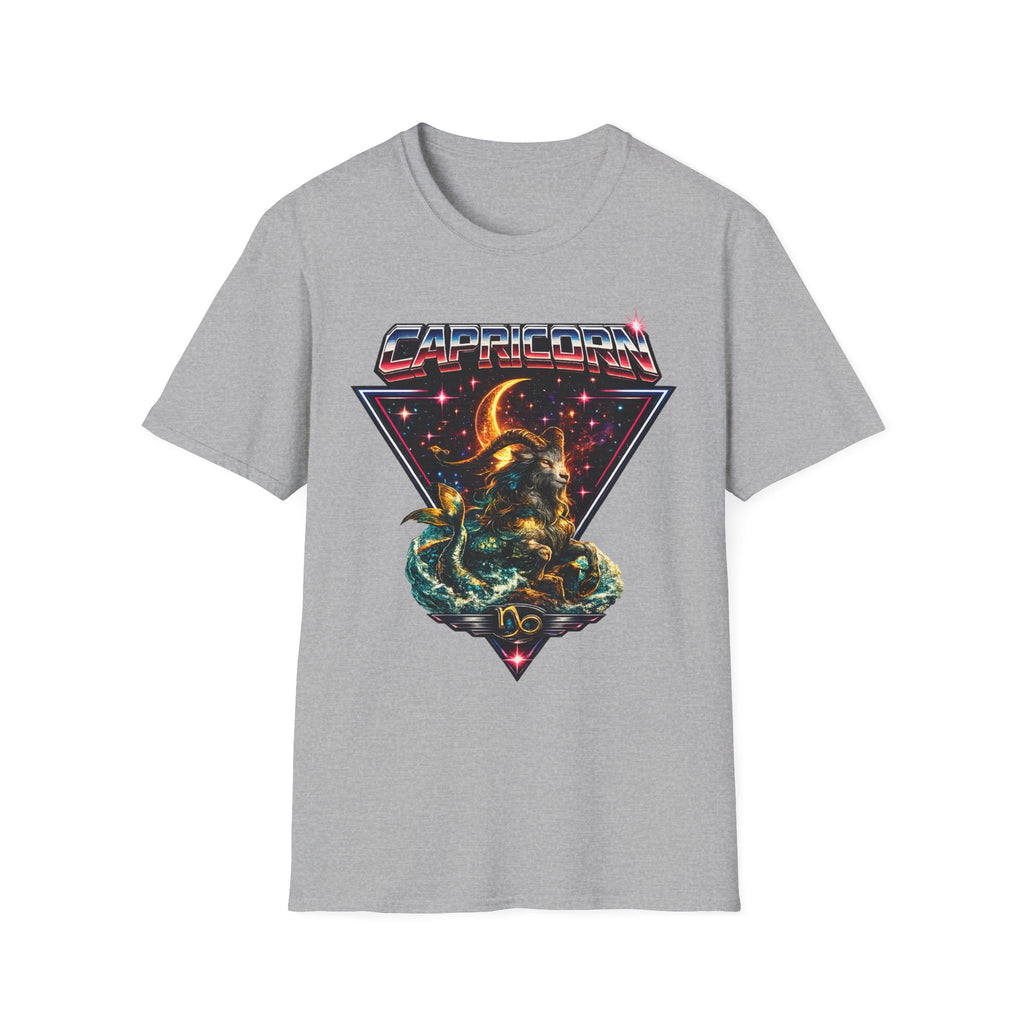Capricorn Zodiac T-Shirt — Retro Cosmic Sea Goat Astrological Tee