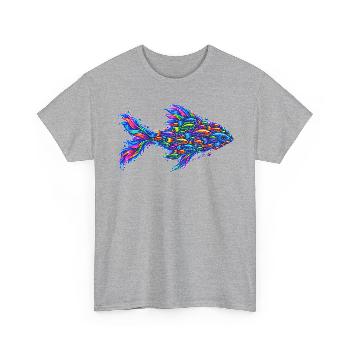 Colorful Fish Graphic Tee — Vibrant Ocean Art T-Shirt