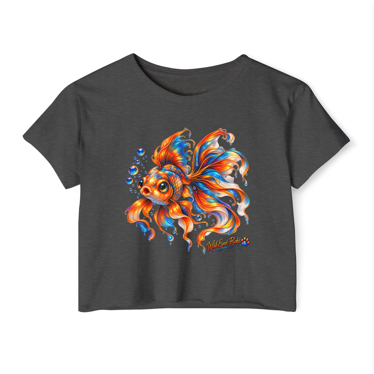 Goldfish Festival Crop Top – Colorful Aquatic Art Women's Crop Tee