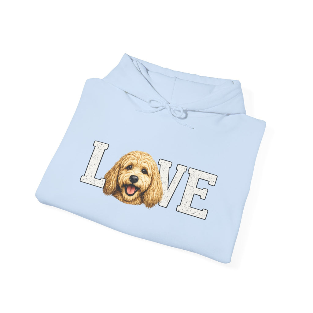 Goldendoodle Dog Love Hoodie – Cute Goldendoodle 'LOVE' Graphic Sweatshirt