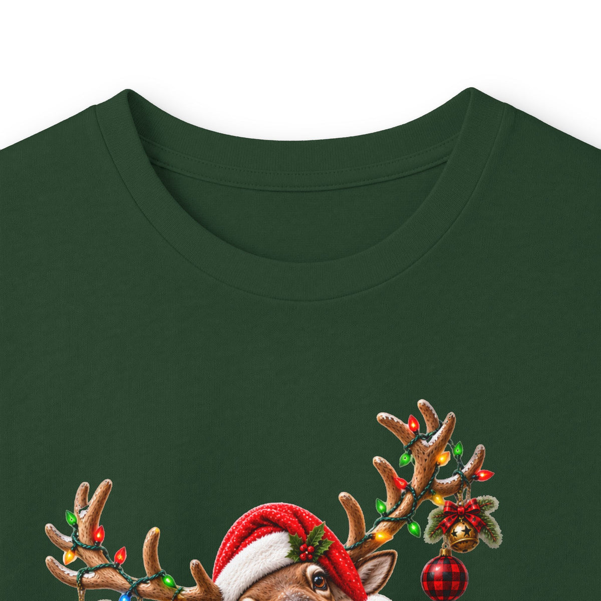 Holiday Reindeer & Turkey Long Sleeve Tee — Festive Halloween to Christmas Mashup