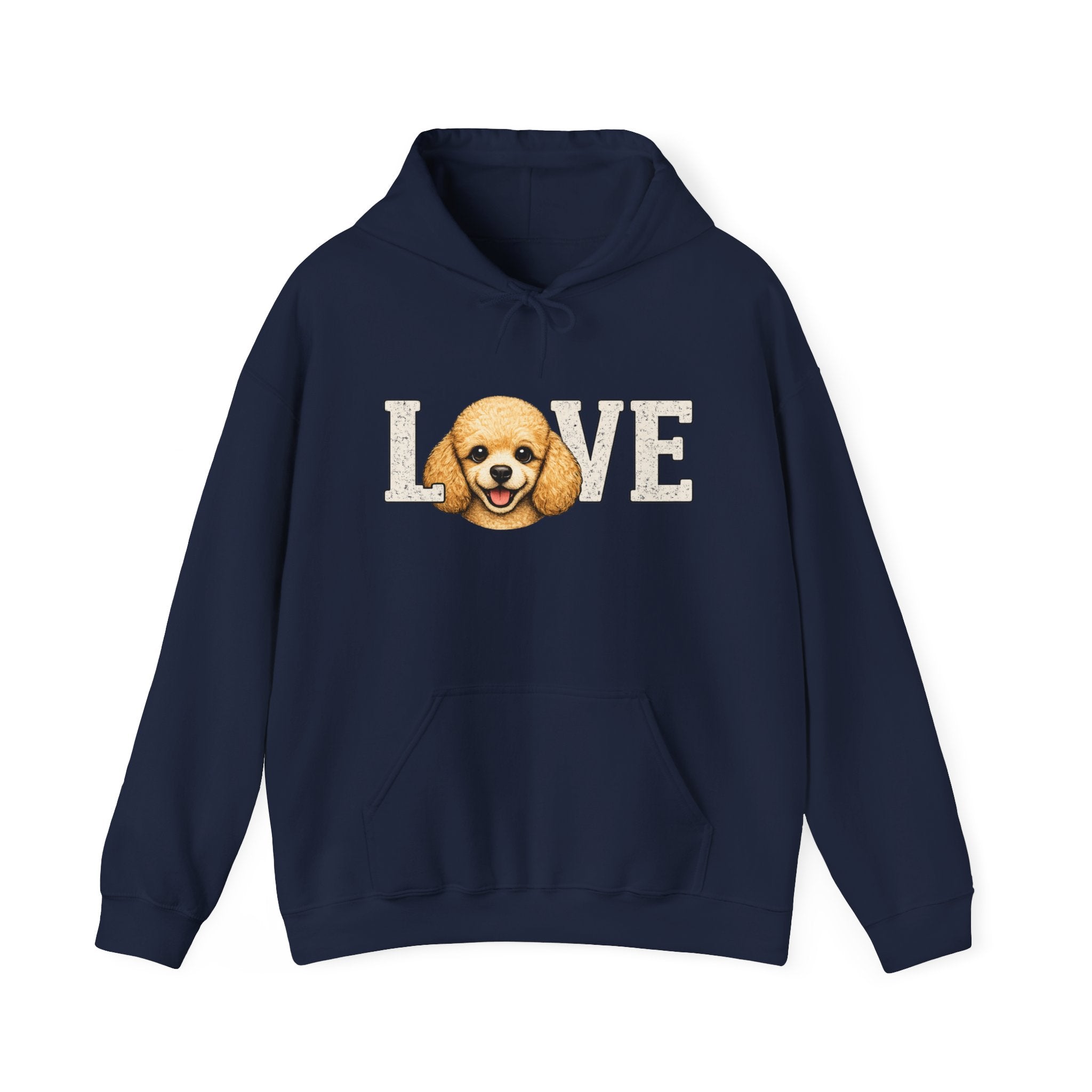Poodle Love Hoodie – Cute Poodle Face "LOVE" Sweatshirt