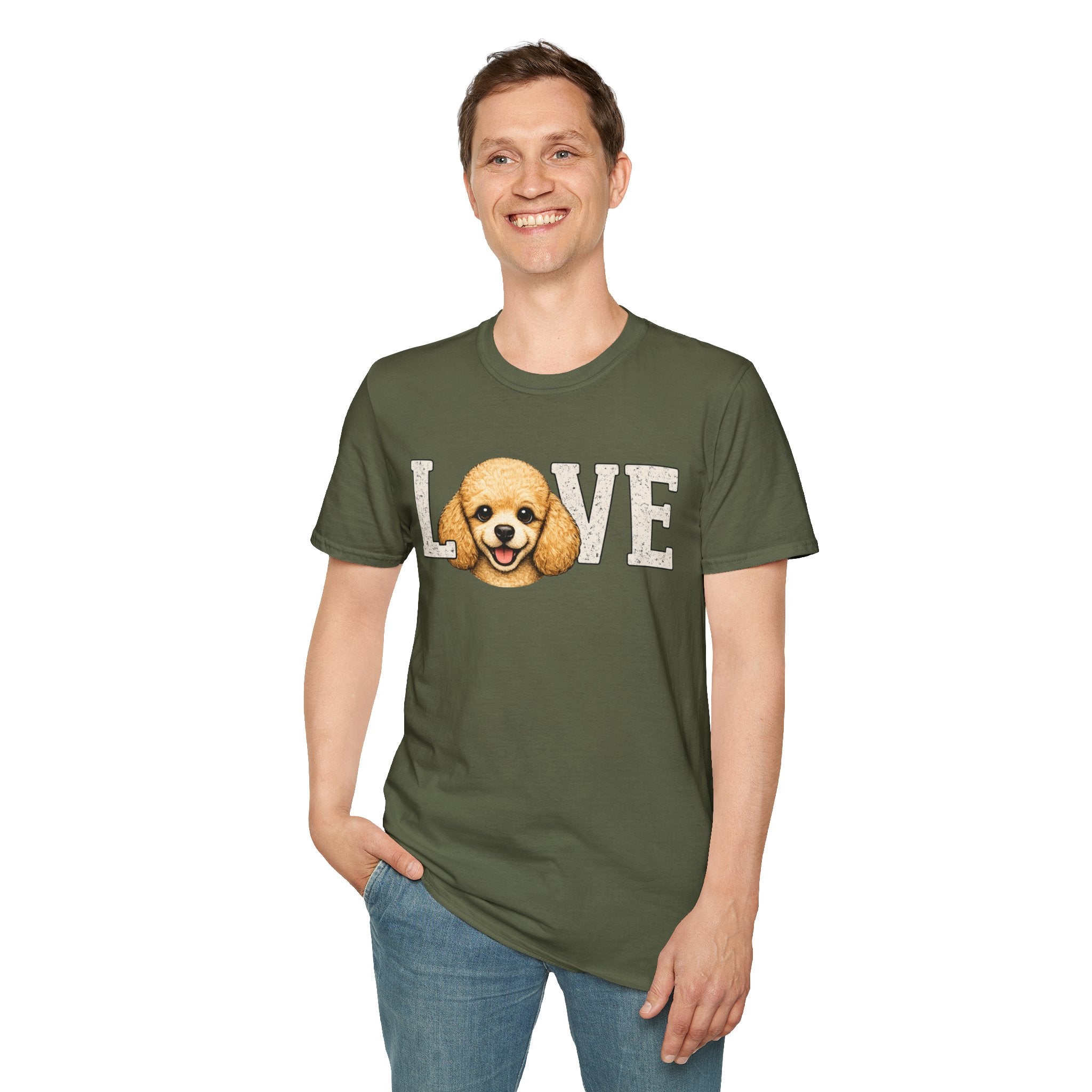 Poodle pup T-Shirt — Cute Poodle Face Tee for Dog Lovers