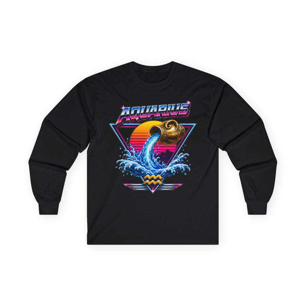 Aquarius Retro Wave Long Sleeve Tee